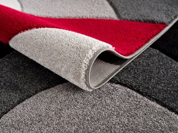 Teppich Neele, andas, rechteckig, Höhe: 14 mm, Wellen-Design, mit handgearbeitetem Konturenschnitt, Wende-Teppich