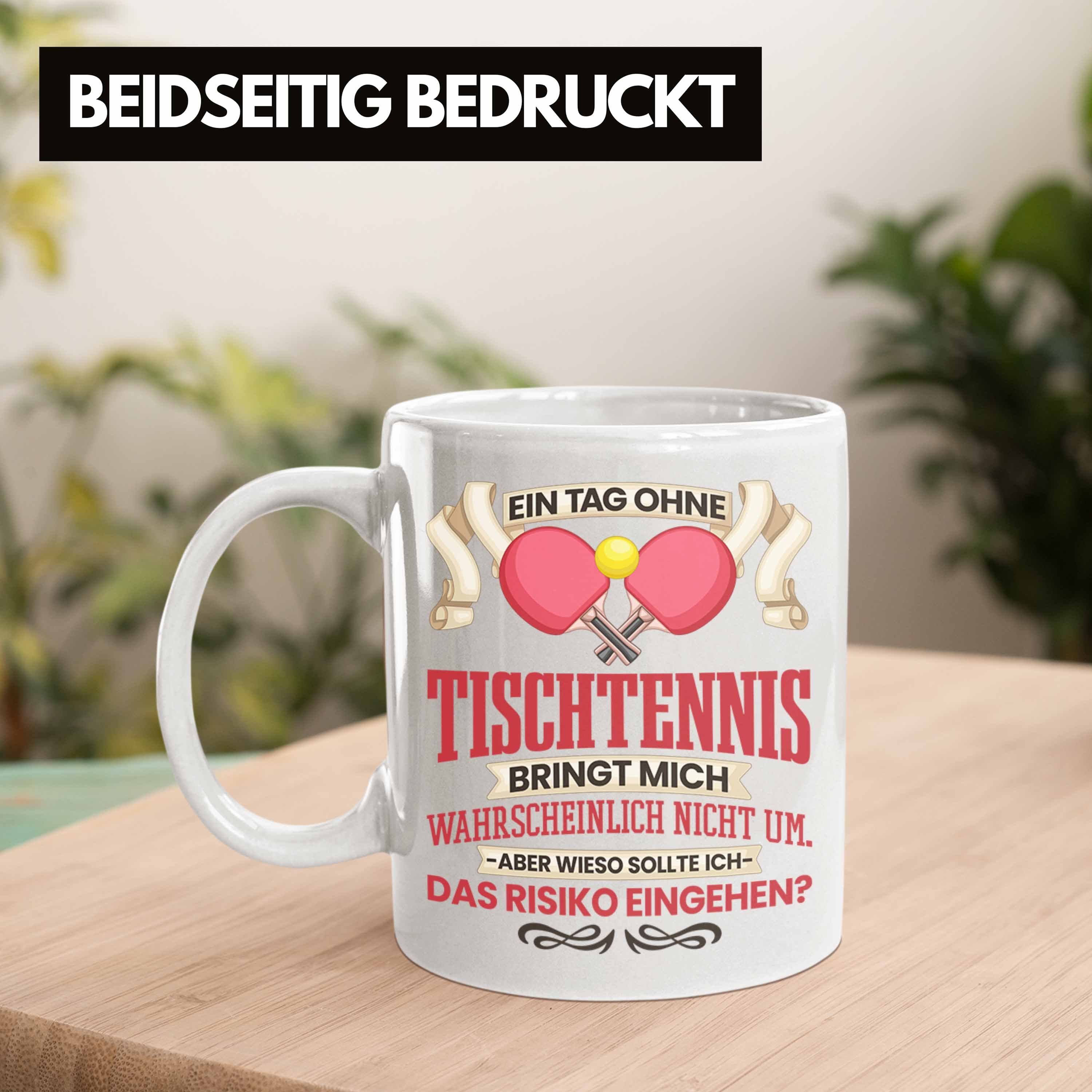Trendation Tischtennisspieler Tischtennis Tasse Geschenk Lustige Weiss - Trendation für Tasse