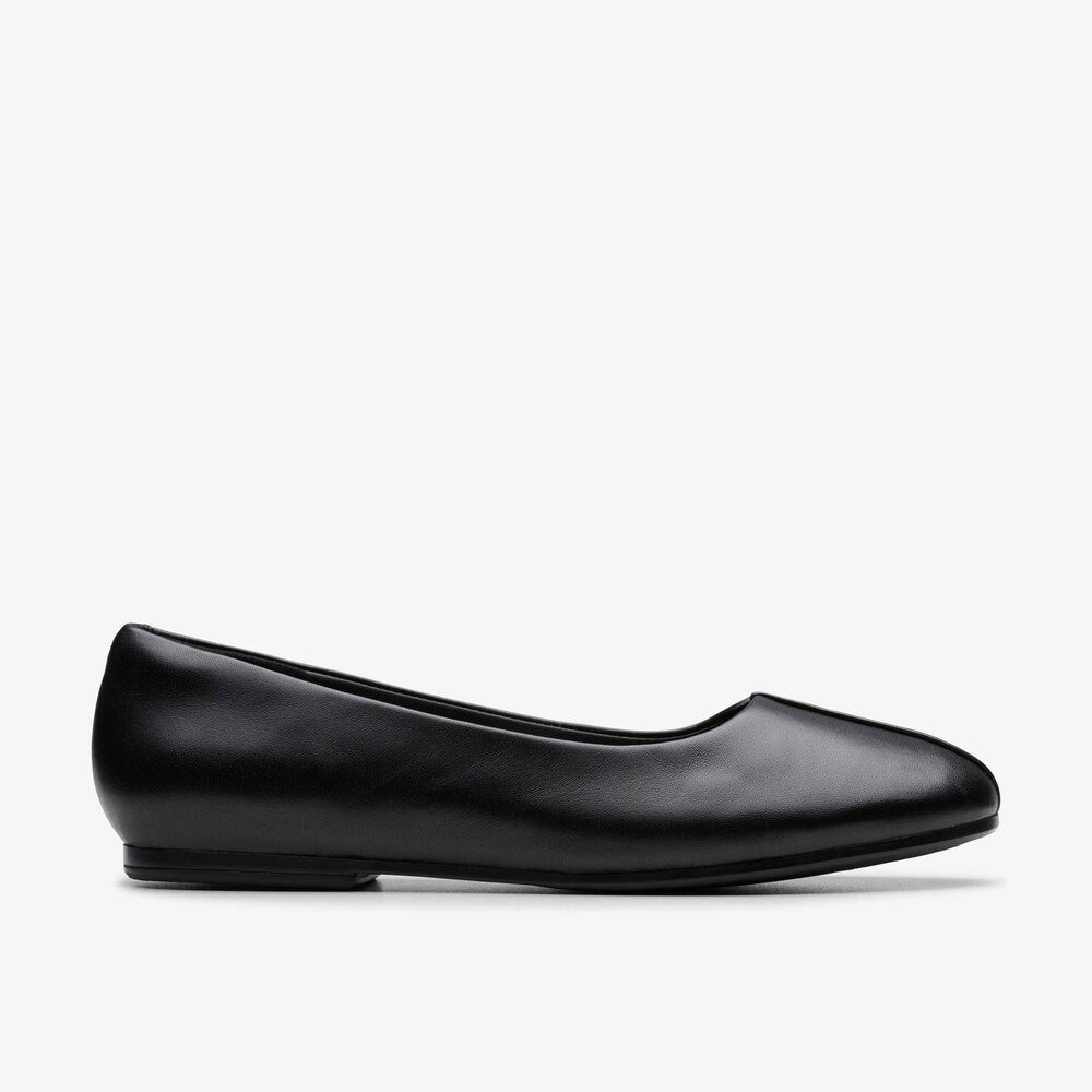 Clarks Clarks - Livia Lily Black Leather - Schwarz Ballerina