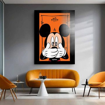 DOTCOMCANVAS® Acrylglasbild Speechless Mickey - Acrylglas, Acrylglasbild Speechless Mickey Mouse Comic Cartoon Pop Art Wandbild