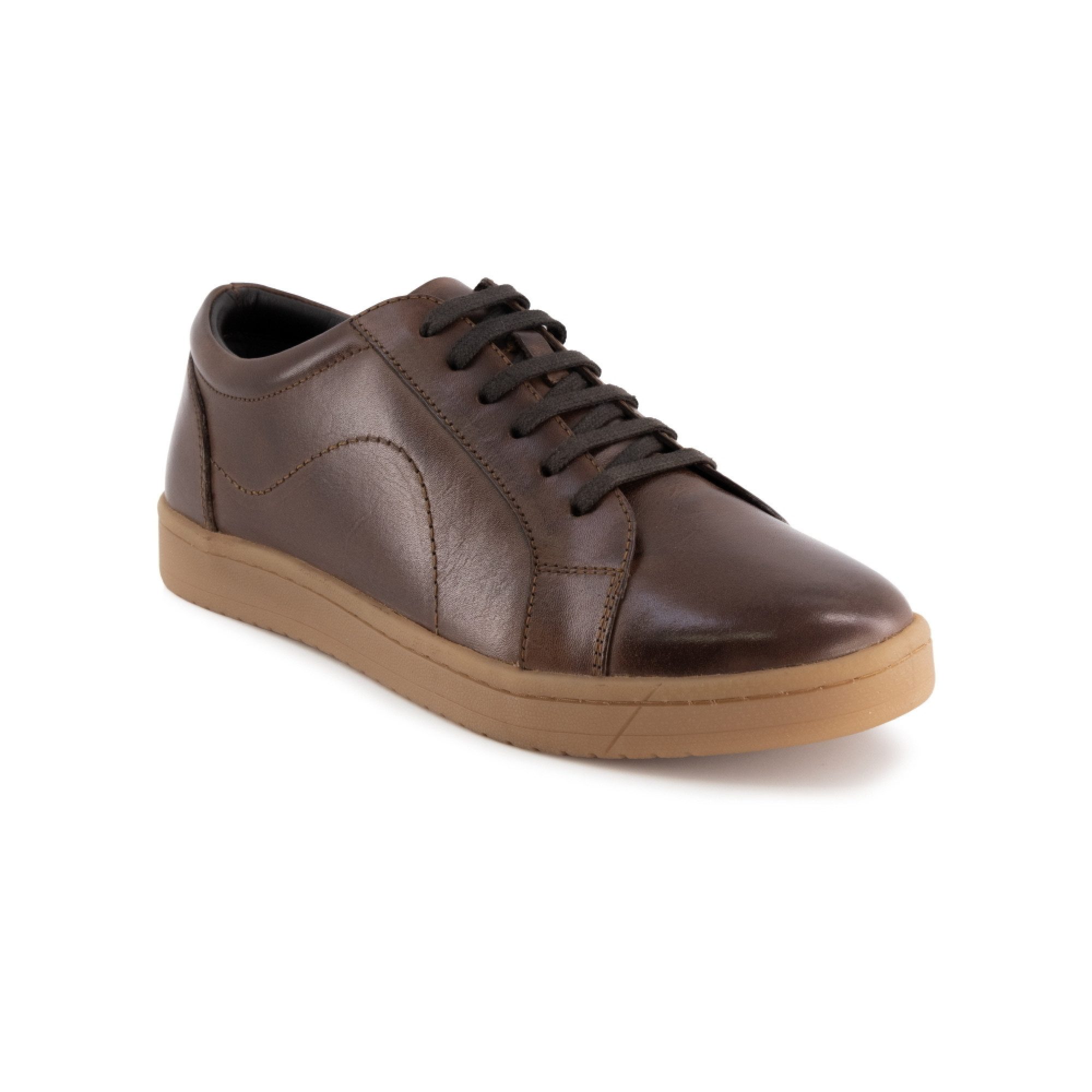 Hamlet Hamlet TIM Herren Sneaker Schnürung Glattleder Crust-Brown Schnürschuh
