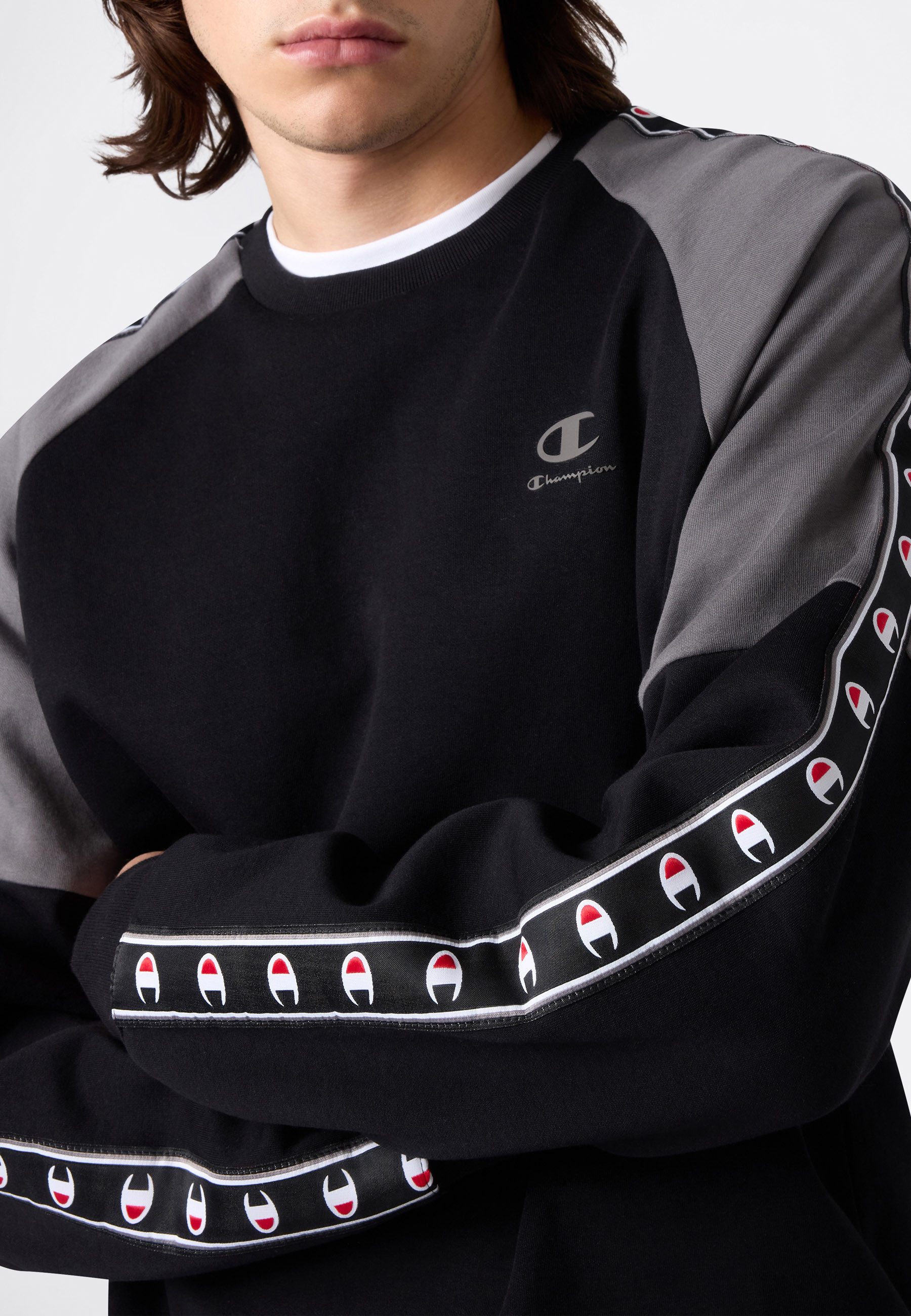 Champion Sweatshirt Sports-inspired Interlock Crewneck with Tape detailing günstig online kaufen