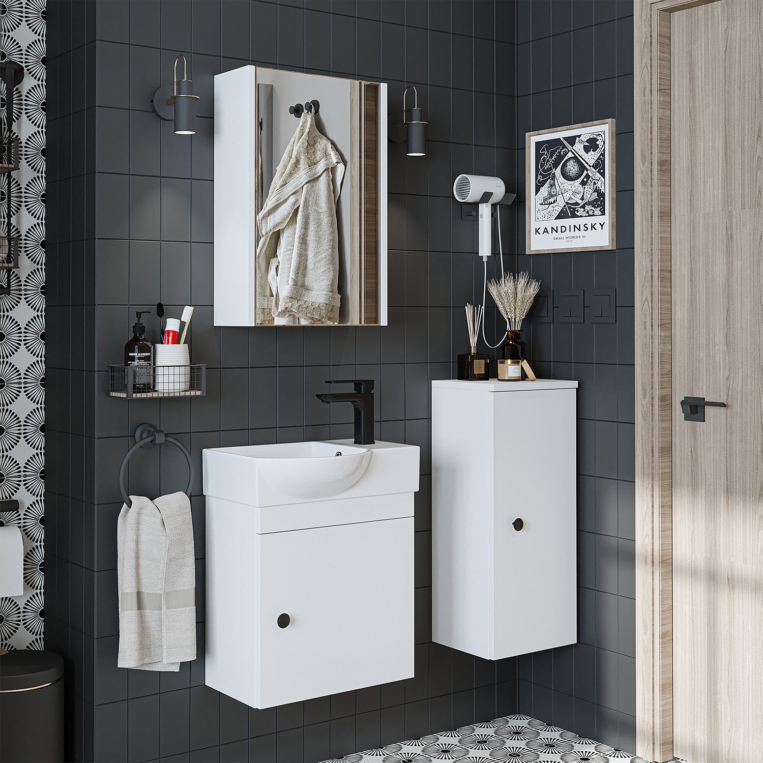 Roomart Badmöbel-Set PUNTO-SET, (Badmöbelset Unterschrank mit günstig online kaufen