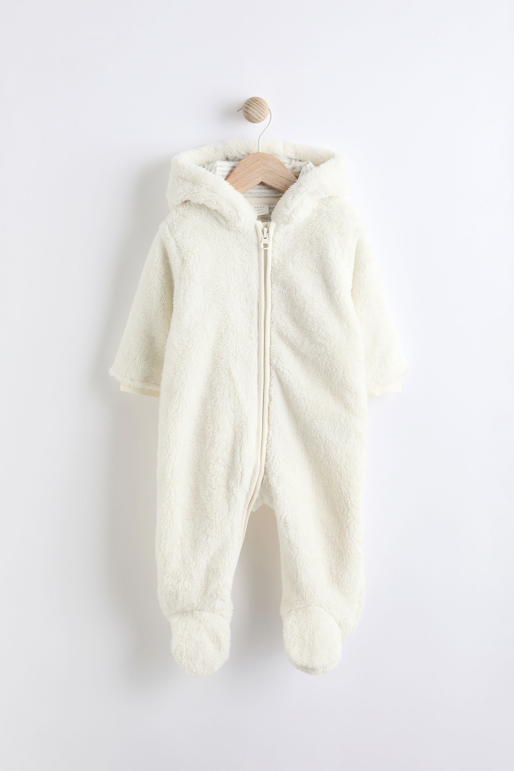 Fleeceoverall Weicher Baby Fleece-Einteiler mit Kapuze