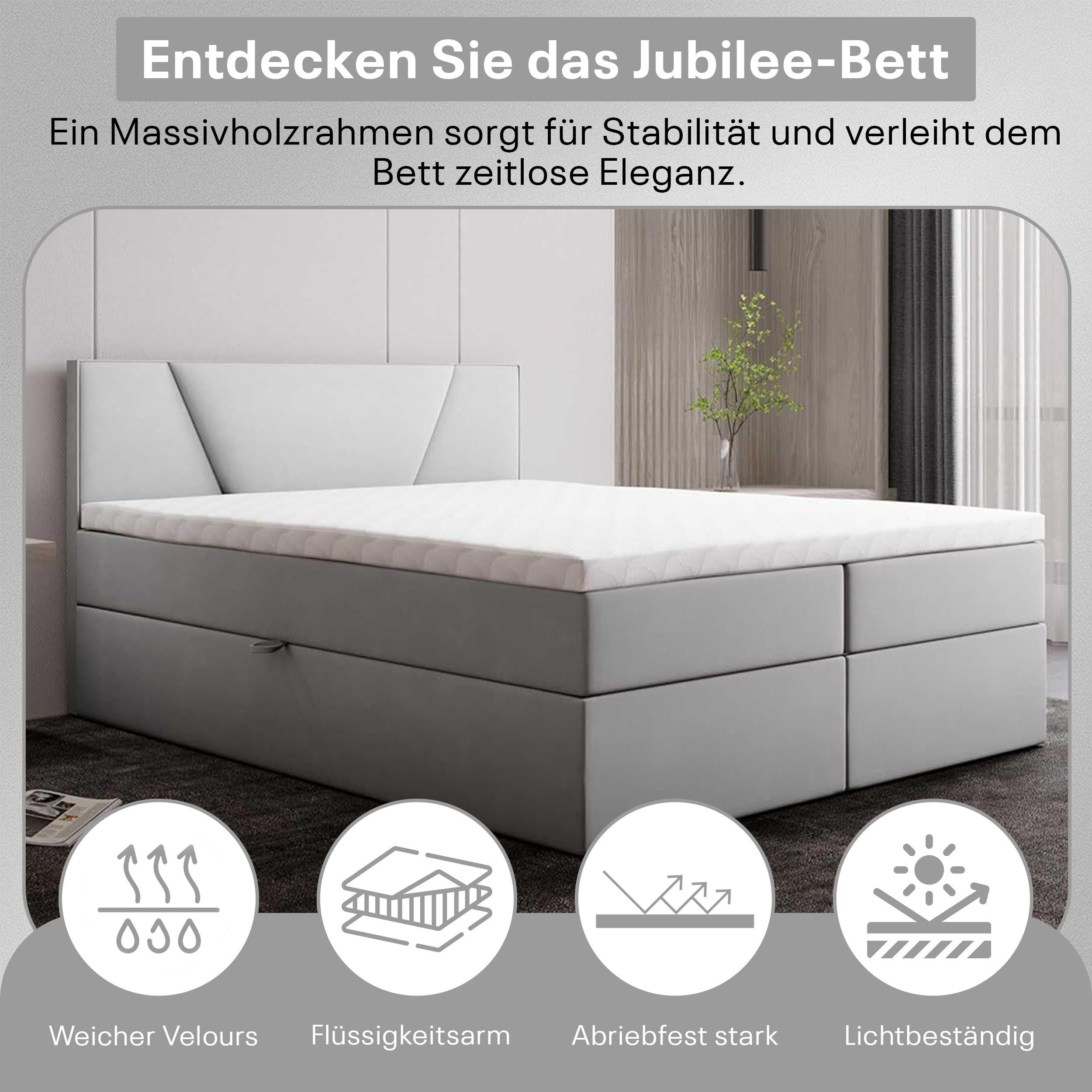 Best for Home Boxspringbett Boxspring bett mit Bonellfederkern&Komfort-Topper und Stauraum (1-teilig, 4-St., 140x200 160x200 180x200 200x200), Handwerksqualität, TOP Preis-Leistungs-Verhältnis