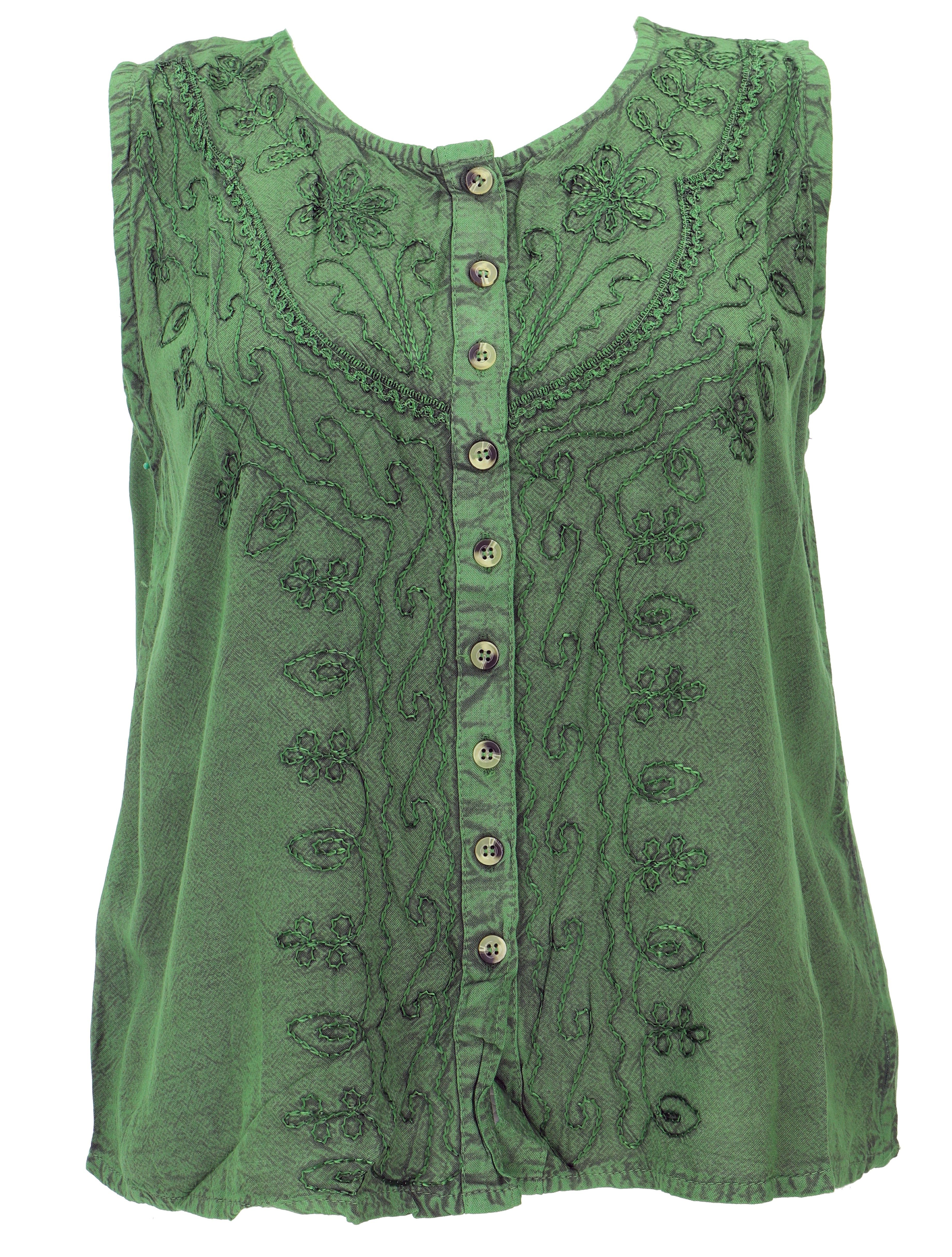Guru-Shop T-Shirt Besticktes indisches Hippie Top, Boho-chic.. Festival, Ethno Style, alternative Bekleidung