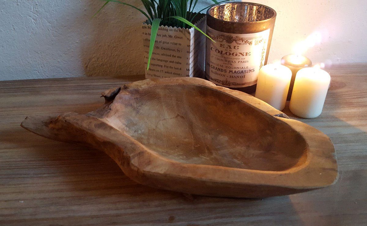 LB H&F Lilienburg Dekoschale LB H&F Teakschale Dekoschale Holzschale Teak S günstig online kaufen