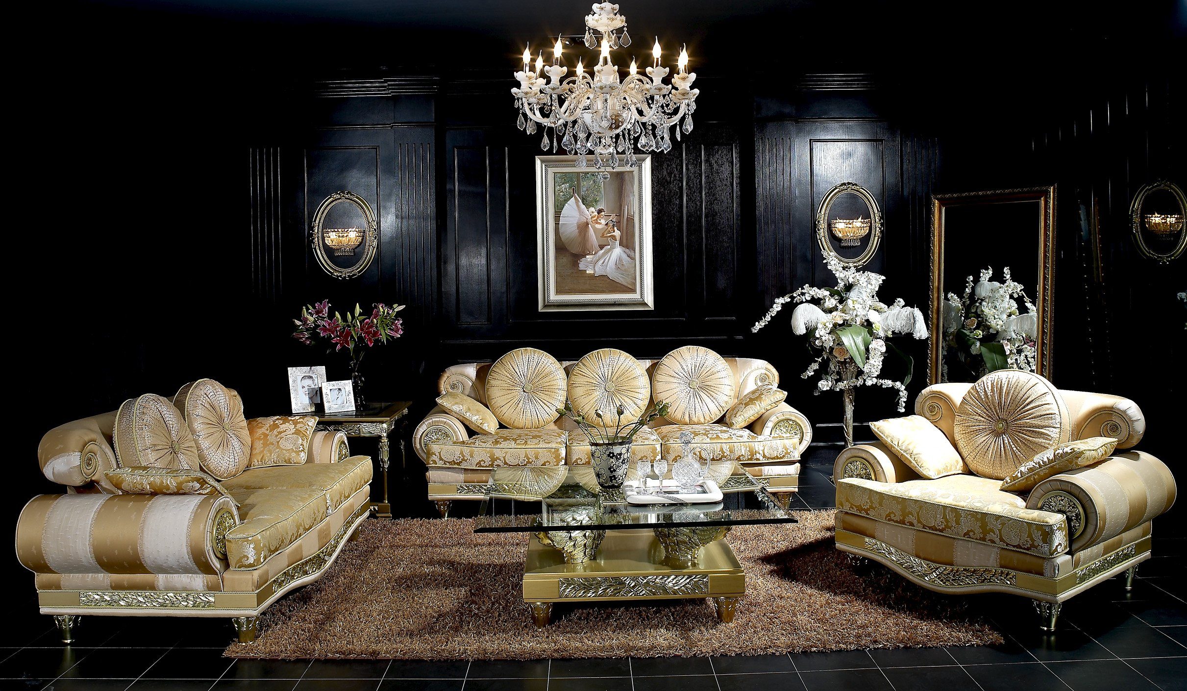 JVmoebel Sofa, Klassische Sofagarnitur 2+1 Barock Rokoko Antik Stil Sofa Couch | Alle Sofas
