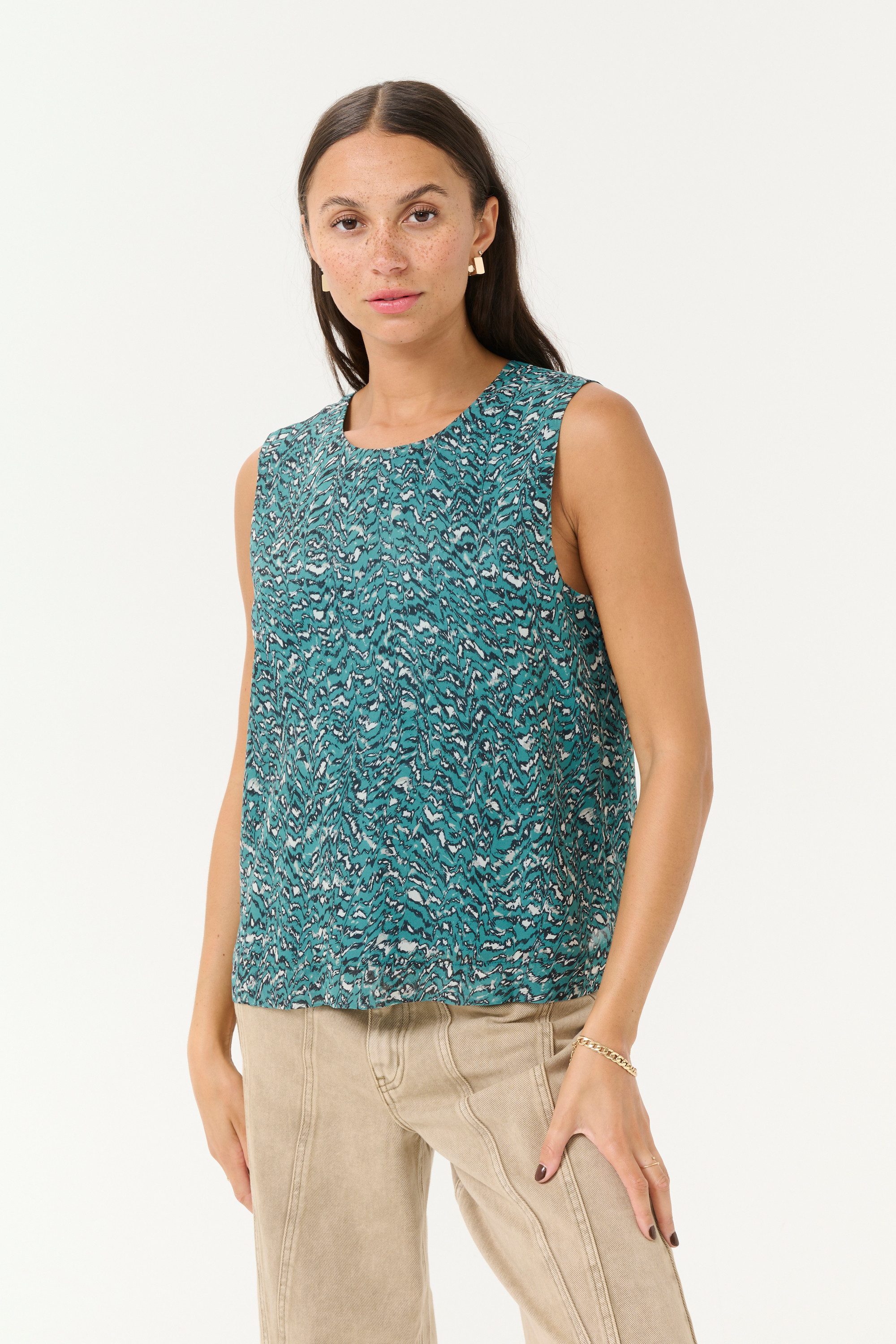 KAFFE Kurzarmbluse Kurzarm-Bluse KAbella