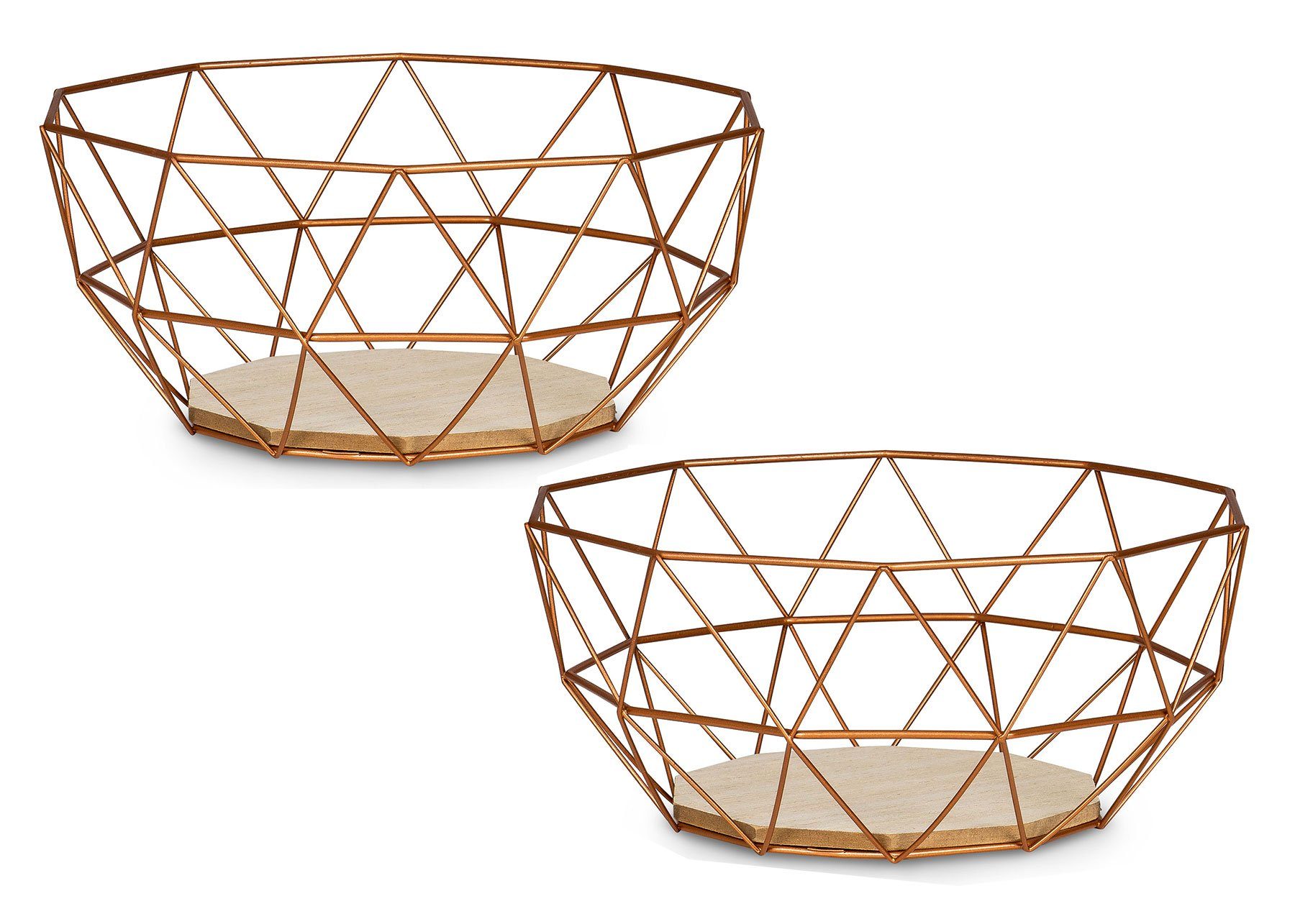 Levandeo® Dekoschale, 2er Set Korb Metall günstig online kaufen