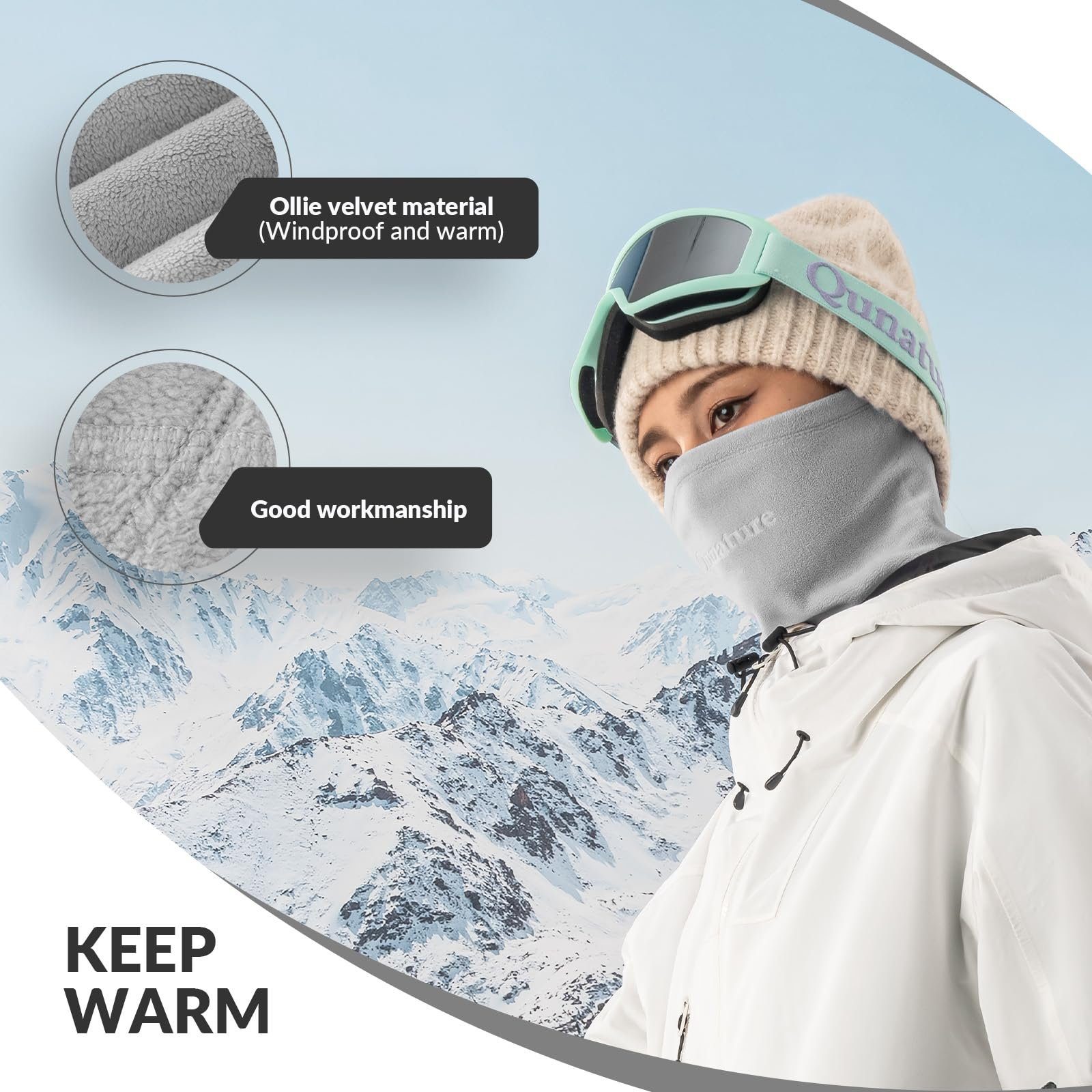 Qunature Sturmhaube Winter Halsschlauch Halswärmer Ski günstig online kaufen