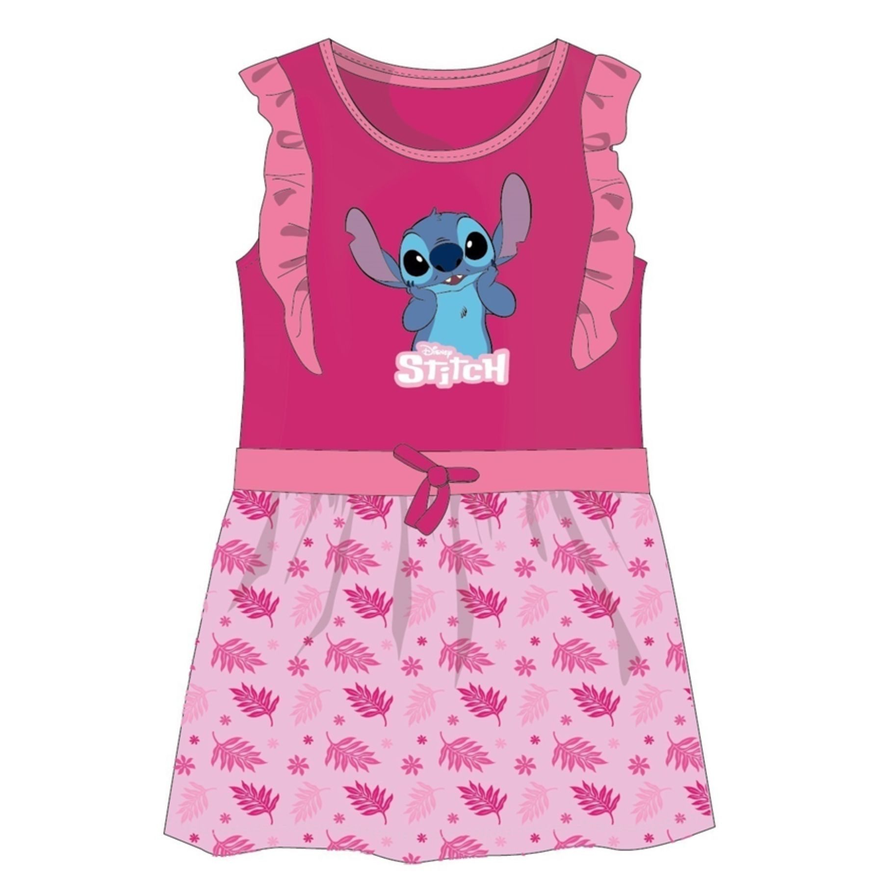 Lilo & Stitch Midikleid Kleid für Mädchen – Freizeitkleid & Sommerkleid aus Baumwolle – Bild 2 von 2