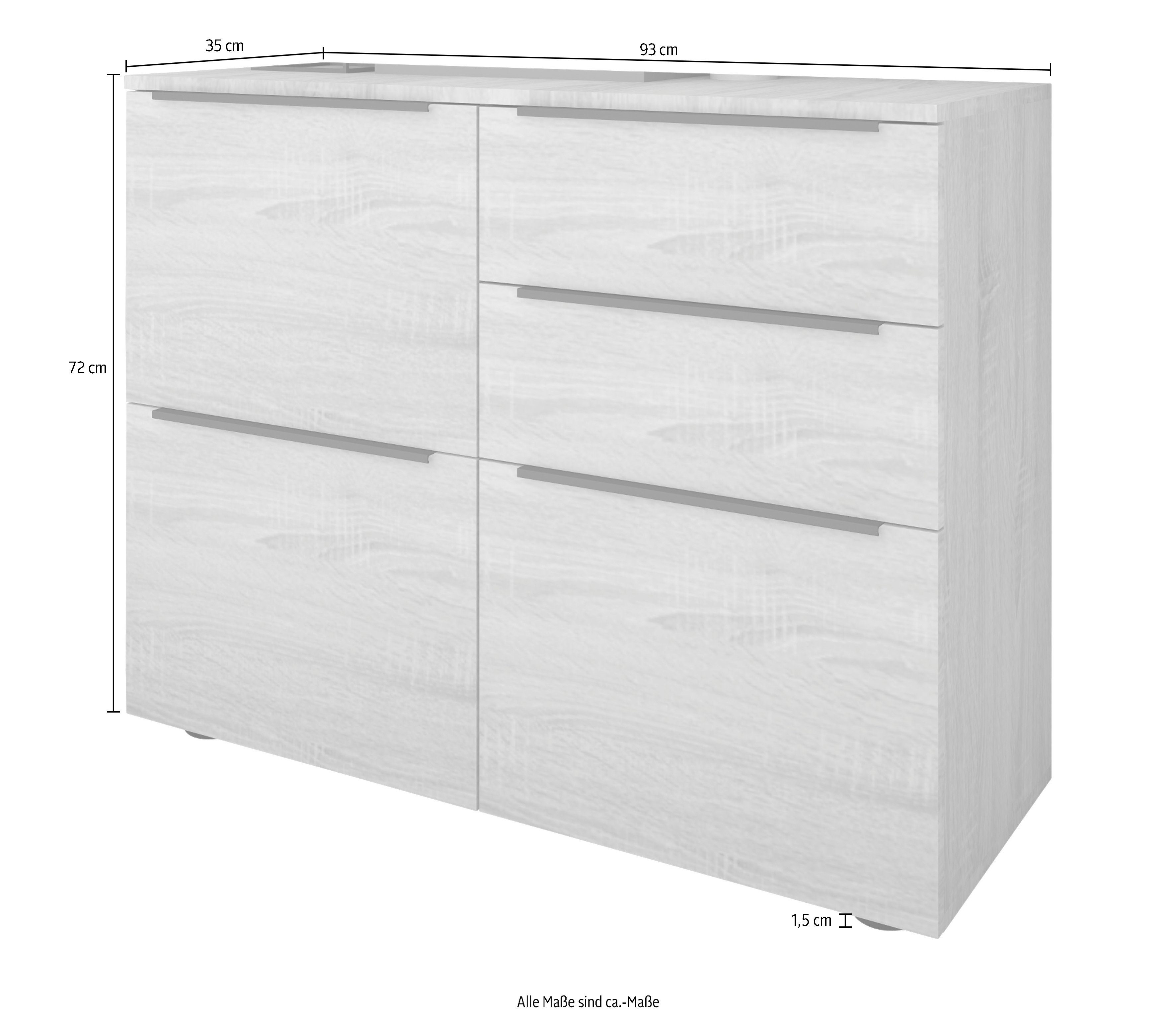 Mehrzweckschrank borchardt Sonoma Eiche Eiche Aktenschrank Sonoma Breite 93 cm, Möbel Tom |