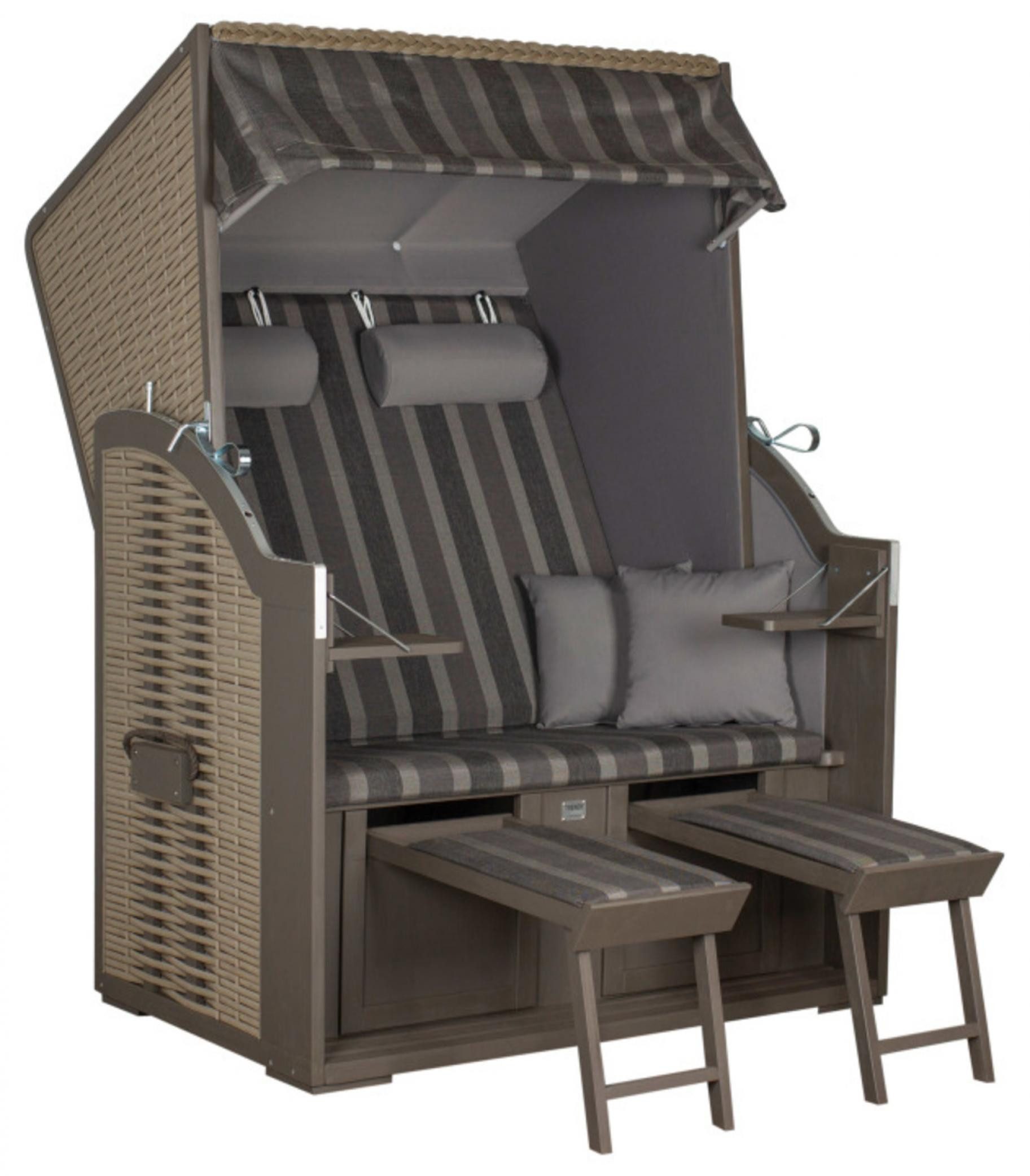 deVries Strandkorb Strandkorb Compact PE nature grey Des. 402