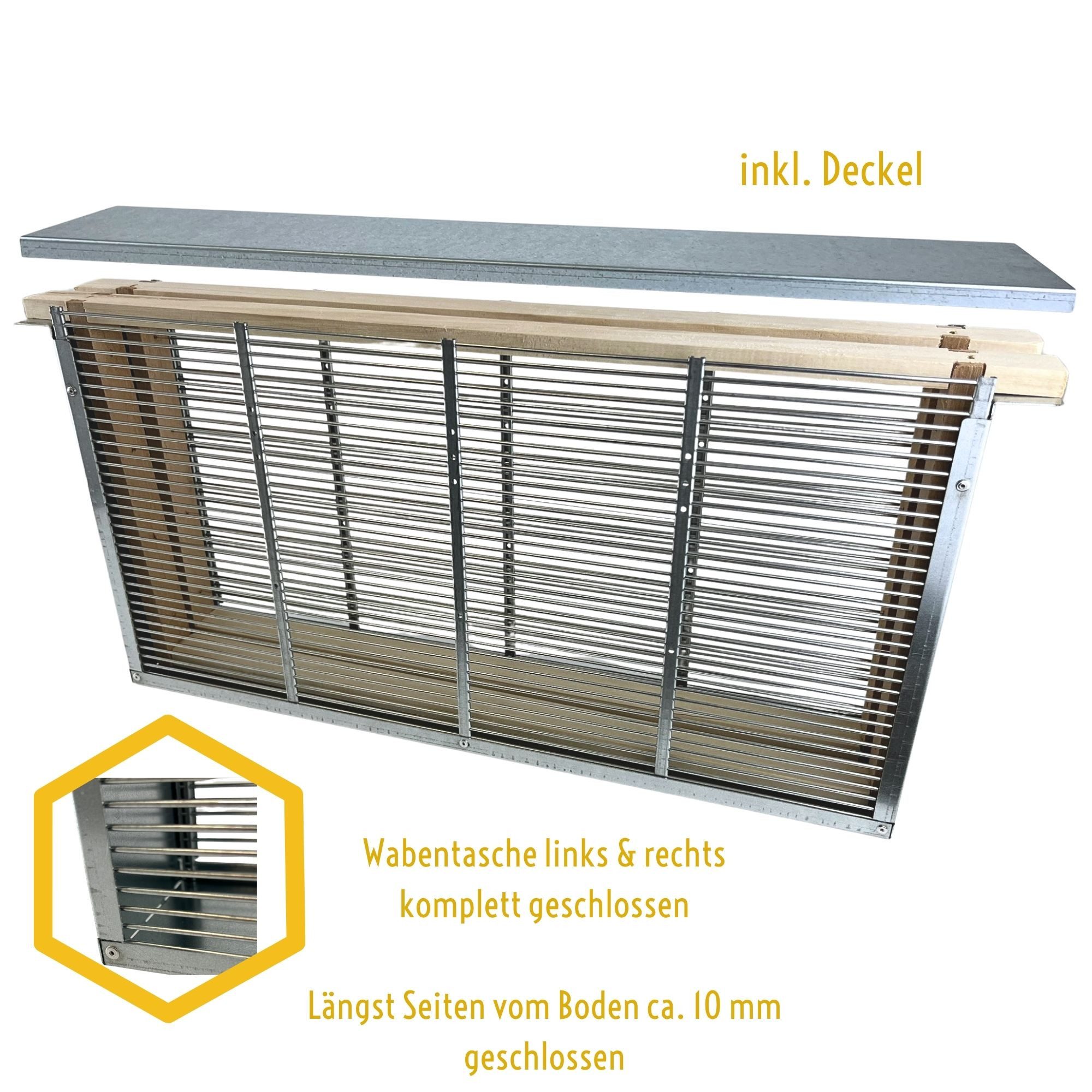 Bientec Bienenbeute Bannwabentasche Bannwabe für 2 Rähmchen, Zander, Zander, im Zandermaß