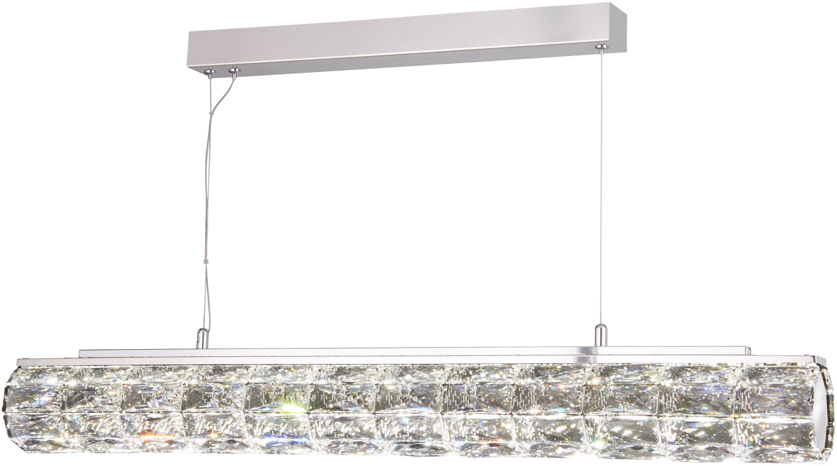 Searchlight LED Pendelleuchte Remy LED-Pendelleuchte - Chrom- und klare Kristallverkleidung, LED fest integriert