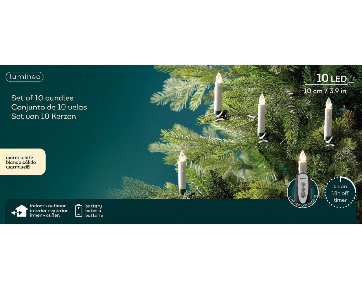 Kaemingk LED-Lichterkette LED Kerzen Dauerbetrieb Outdoor dia1.5cm H.10cm 1 günstig online kaufen