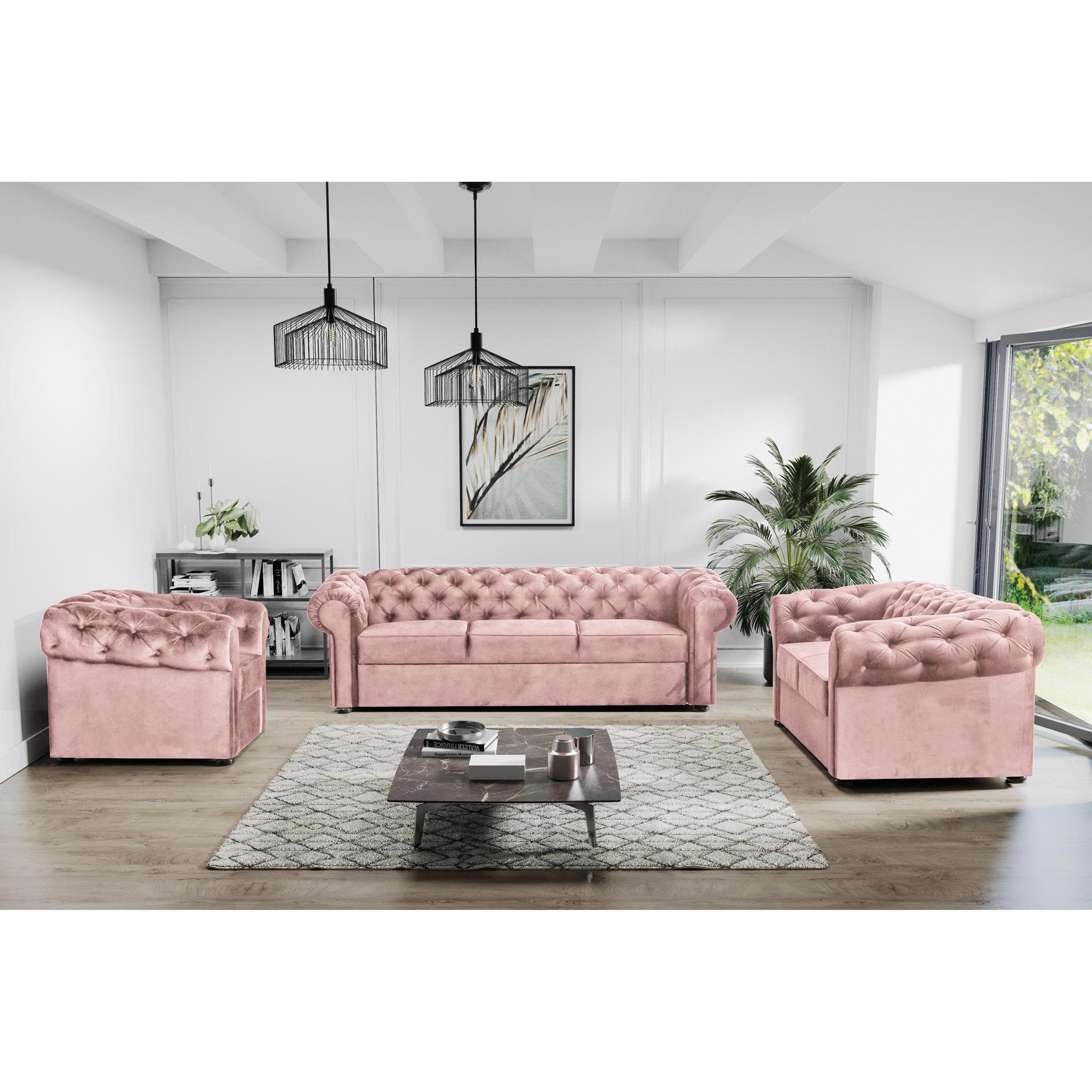 MOEBLO Polstergarnitur Couchgarnitur AVIA 321, (Wohnzimmergarnitur günstig online kaufen