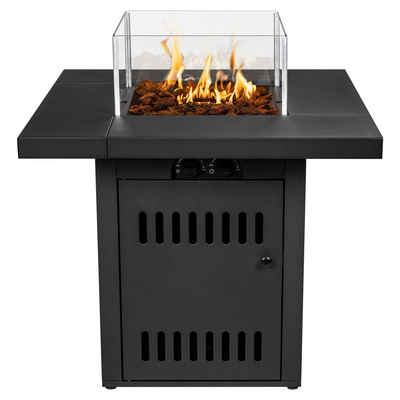 Meateor Feuerstelle »Ambiente Feuertisch Cube, 2 einzeln regelbare Gasbrenner«, inkl. Lavasteine für die das Ambiente einer echten Feuerstelle
