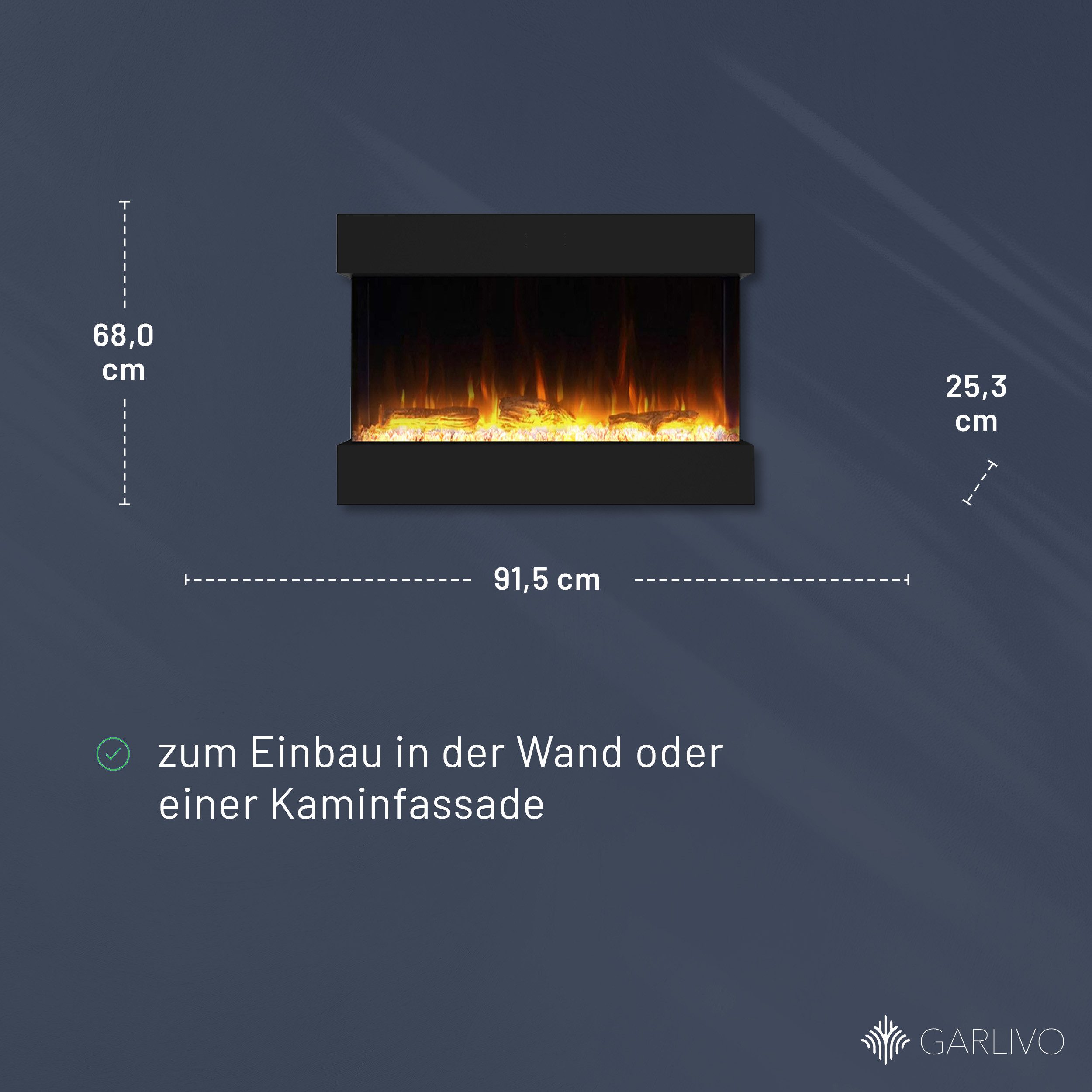 GARLIVO Elektrokamin Einsatz TSZ, Elektrokamineinsatz mit günstig online kaufen