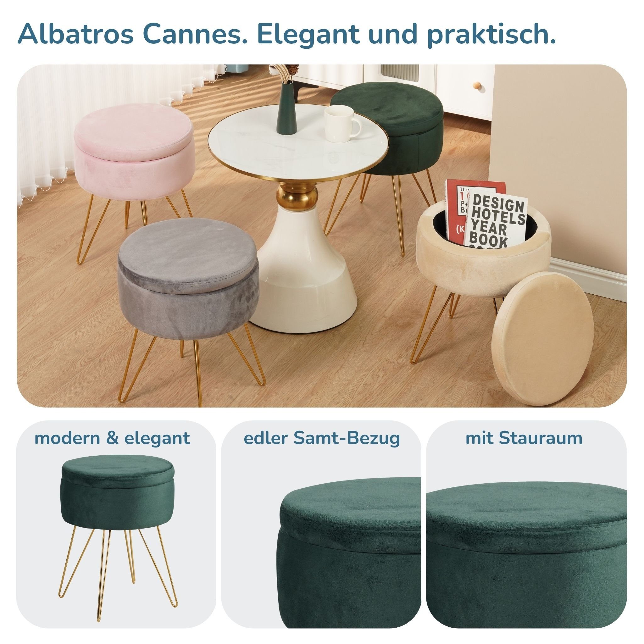 Albatros International Polsterhocker Albatros Hocker mit günstig online kaufen