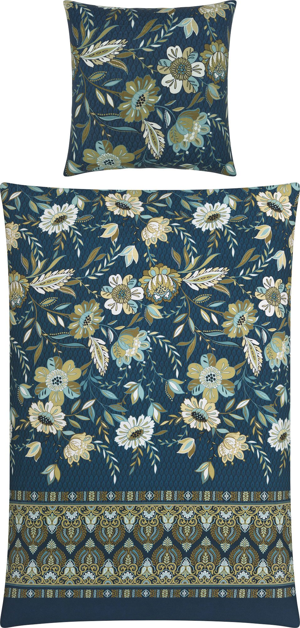 REDBEST Bettwäsche Bettwäsche, Mako-Satin, Satin Blumen günstig online kaufen