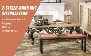 TWSOUL Essbank Essbänke,Esstischstühle, 140cm*40cm*47cm, Im Lieferumfang sind zwei Sitzkissen enthalten