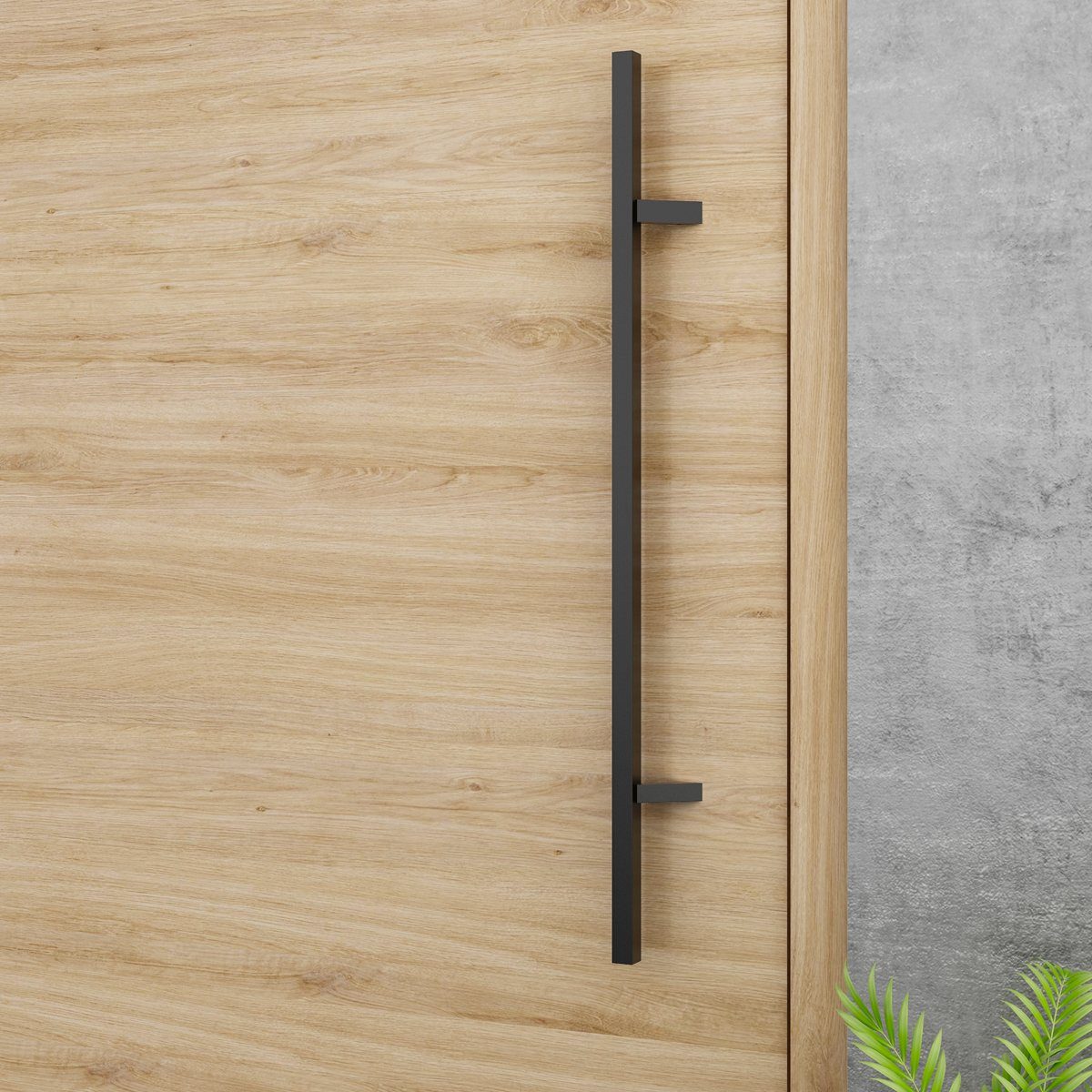 MS Beschläge Türbeschlag Edelstahl Stoßgriff Haustürgriff Schwarz Türgriff günstig online kaufen