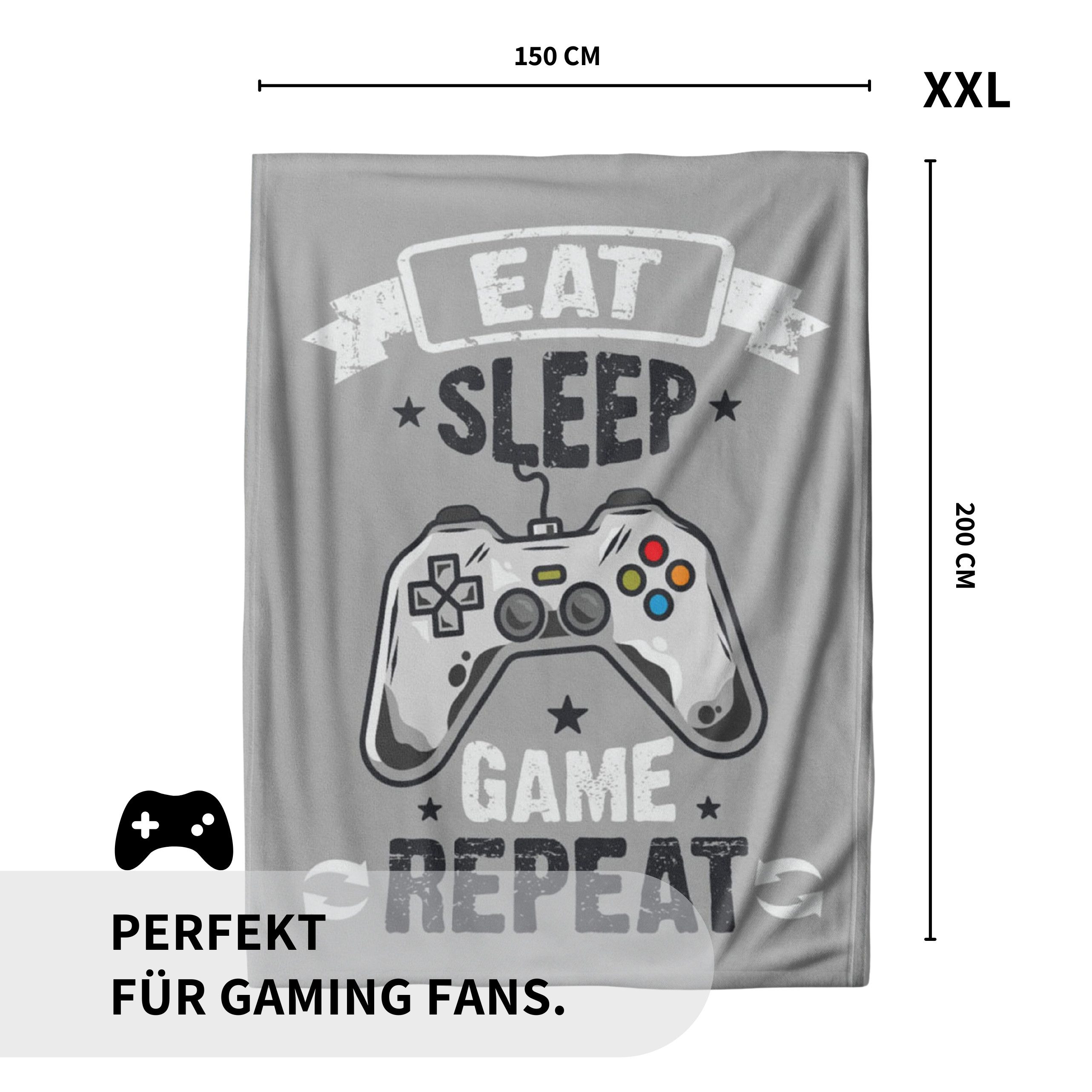 Wohndecke Gamer 150x200 cm, Geschenkidee für günstig online kaufen