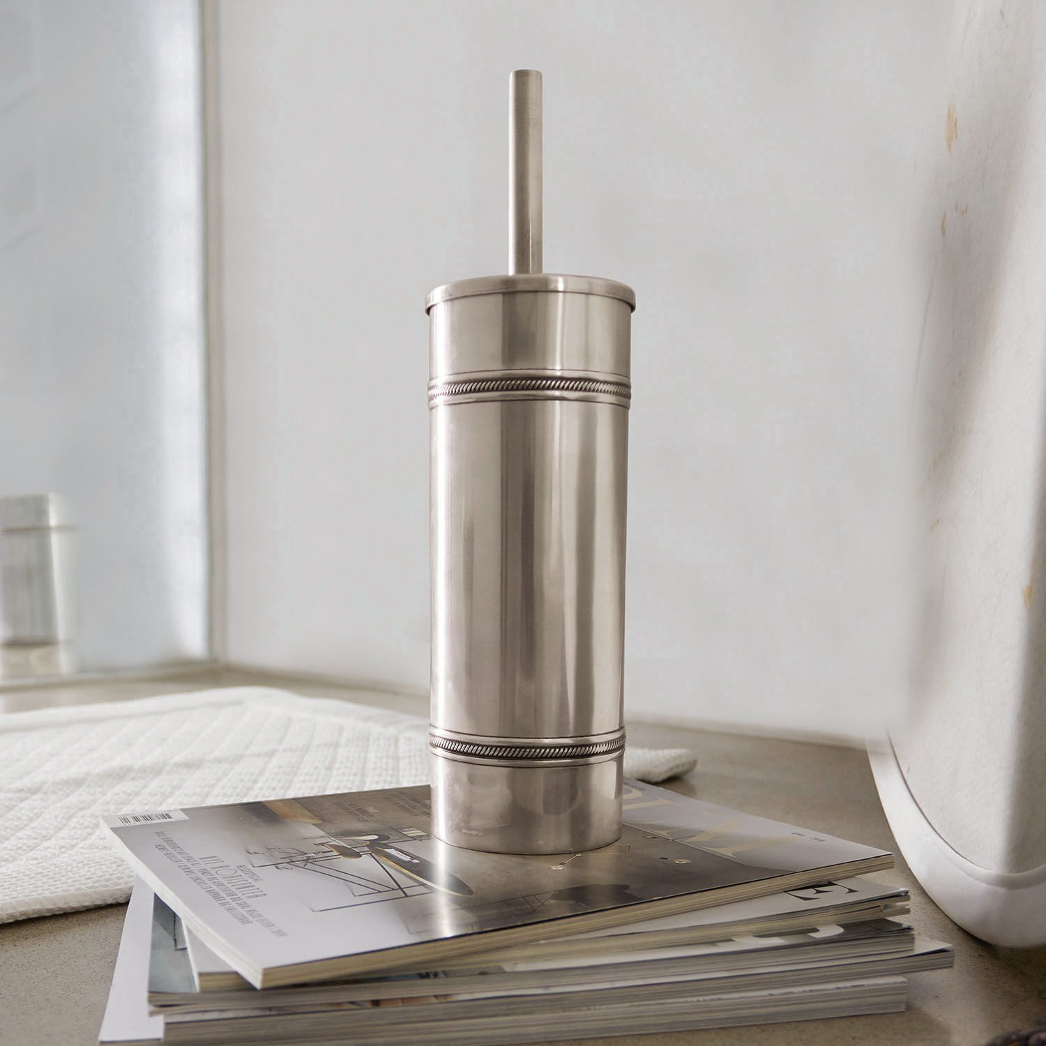 Mirabeau Badaccessoire-Set Toilettenbürste Semoine antiksilber