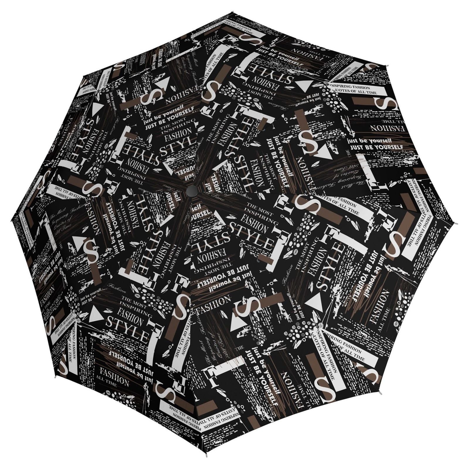 doppler® Taschenregenschirm Fiber Scribble Black