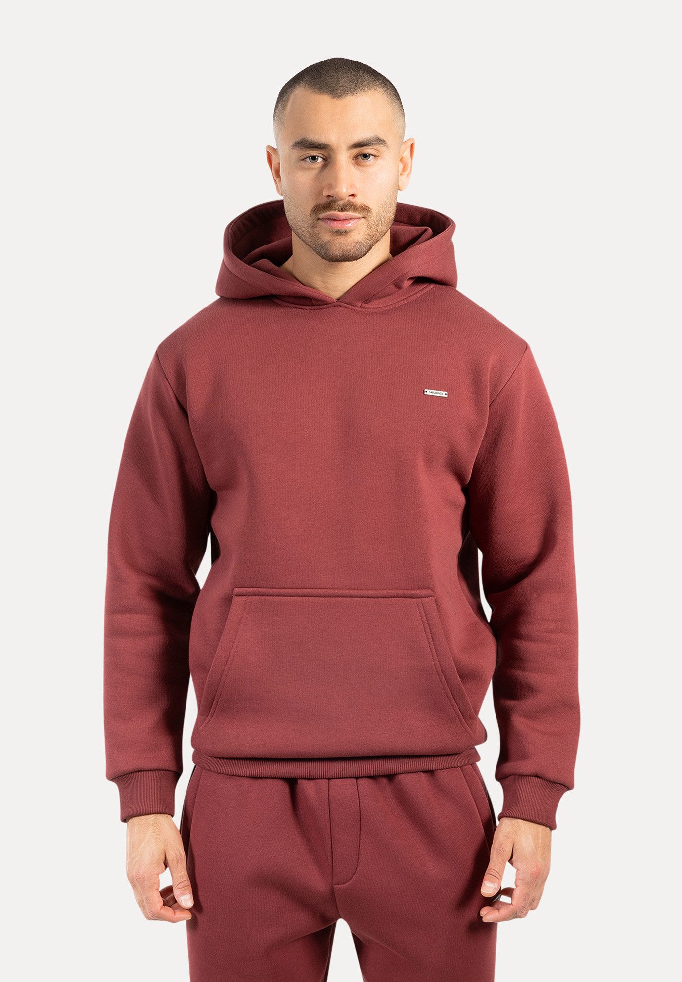 Smilodox Hoodie Ilyas, Regular Fit Kapuzen Pullover, weicher Stoff, Metalla günstig online kaufen