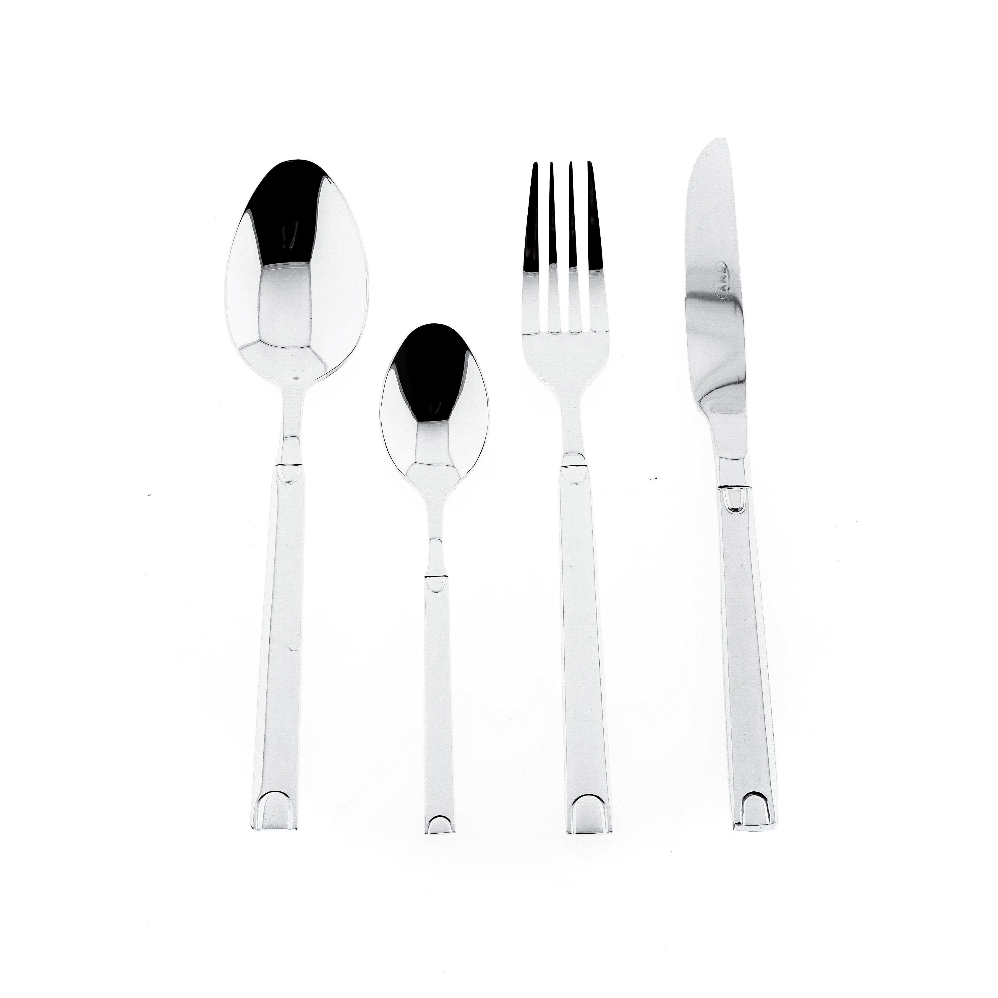 Almina Besteck-Set 84 teiliges Besteckset mit Design Edelstahl 18/10 für 12 Personen (84-tlg), 12 Personen, Edelstahl, Edelstahl 16/10, 84-teilig, für 12 Personen