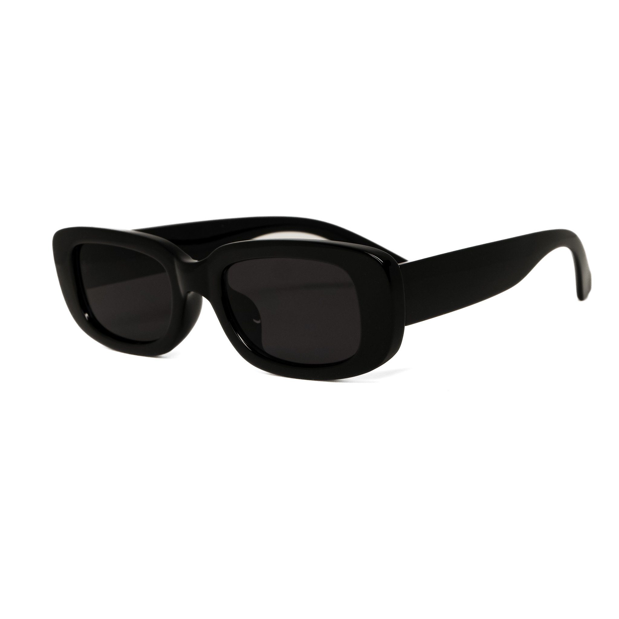 Sonnenbrille Rund Rechteckig Unisex 2 Farben Damen Herren Brille Schwarz Weiss