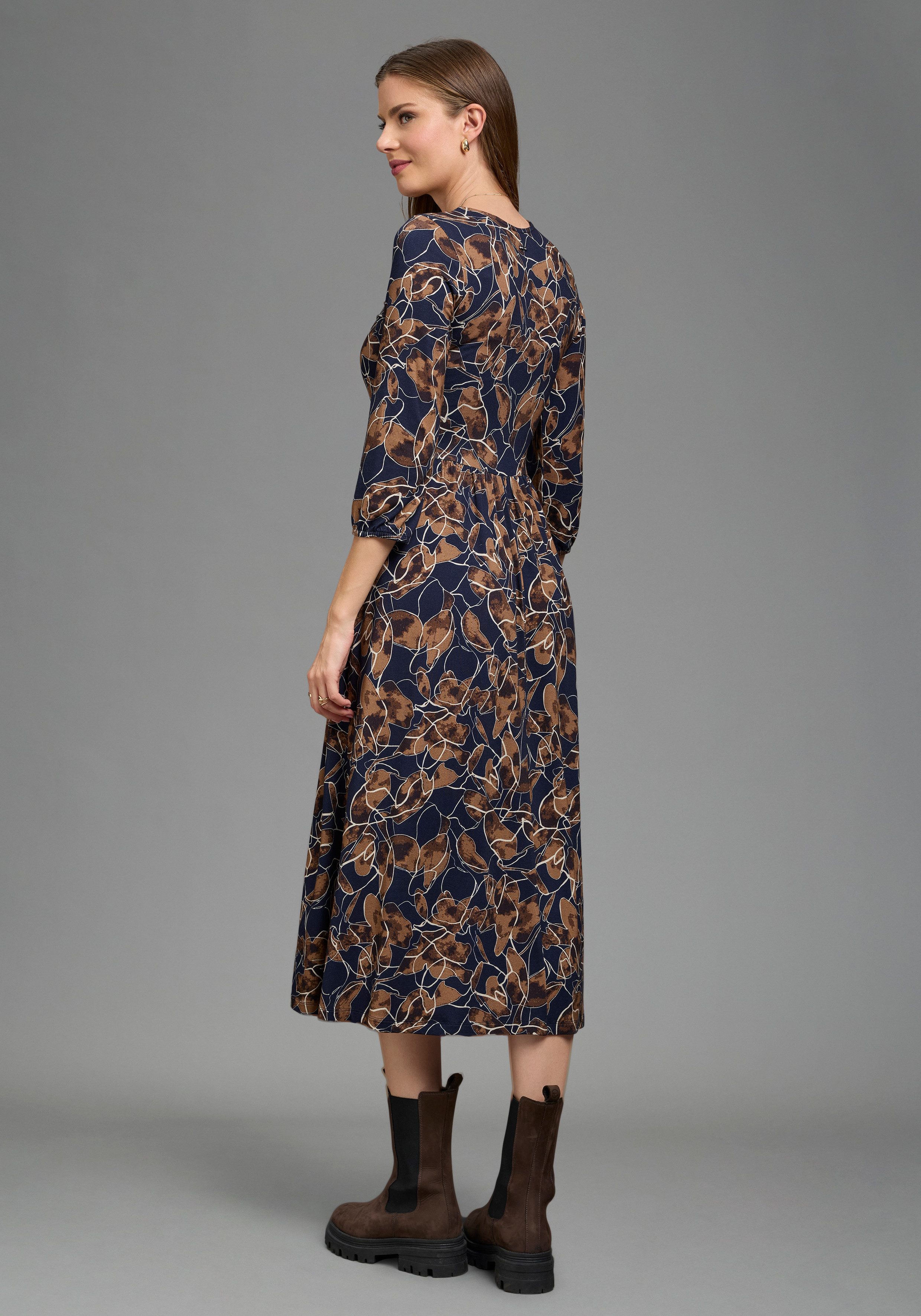 Laura Scott Midikleid mit Wadenlänge, aus elastischer Viskosemischung in Jersey-Qualität