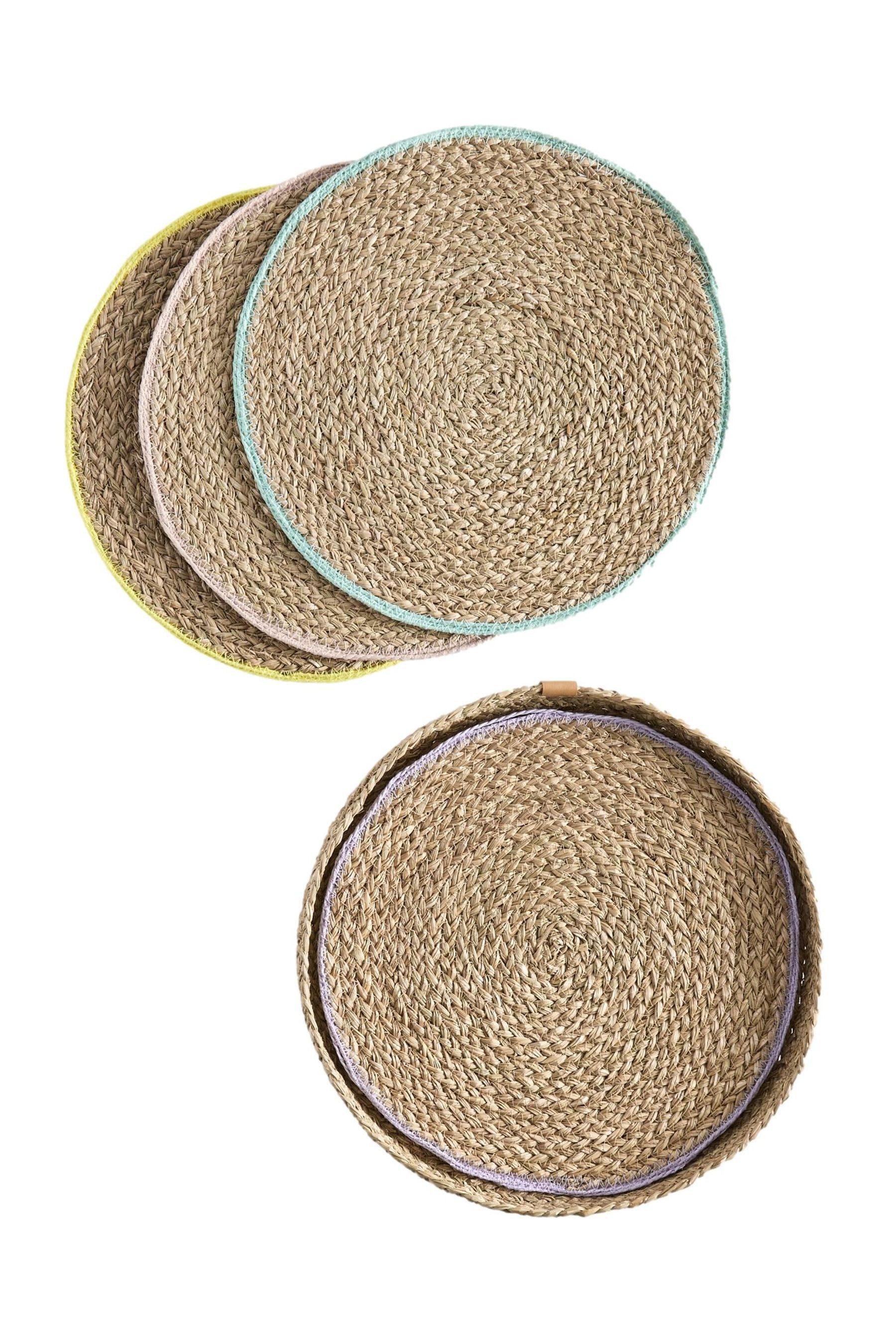 Next Platzset Platzsets mit farbigem Rand im Halter, 4er-Set, (1-St), Tischset