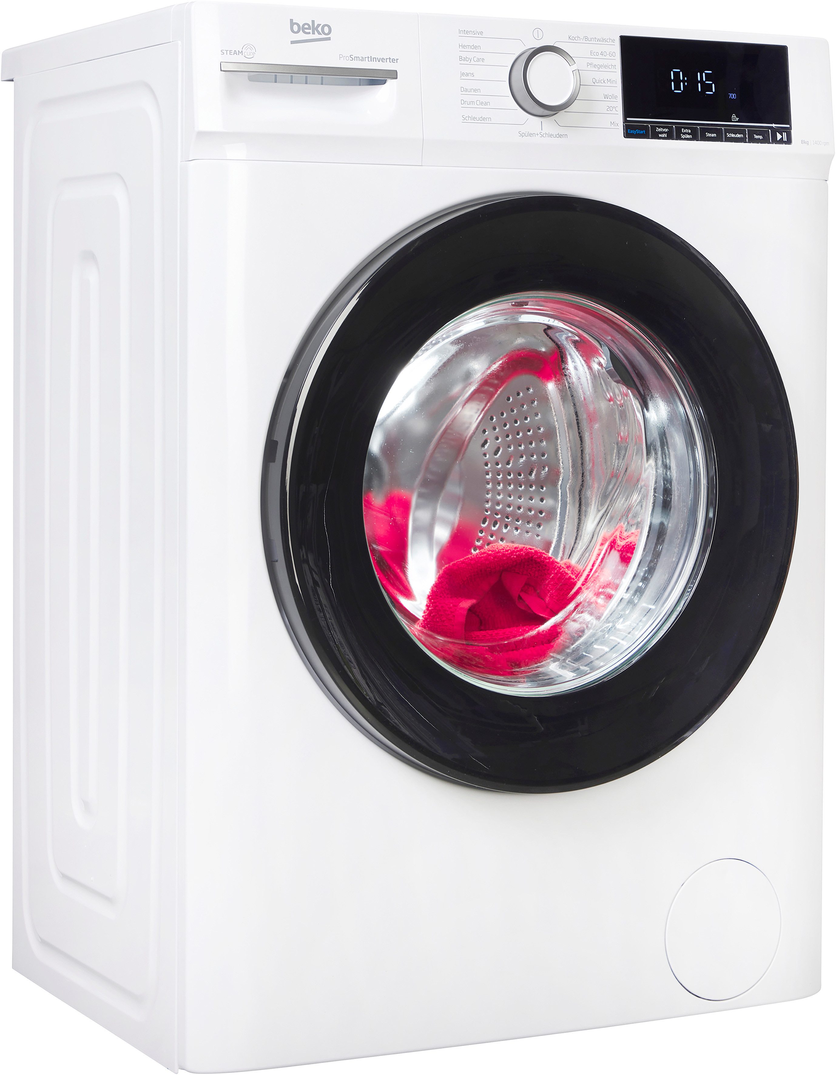 BEKO Waschmaschine WMOFE841, 8 kg, 1400 U/min, SteamCure-Dampffunktion für schonende Pflege und Frische