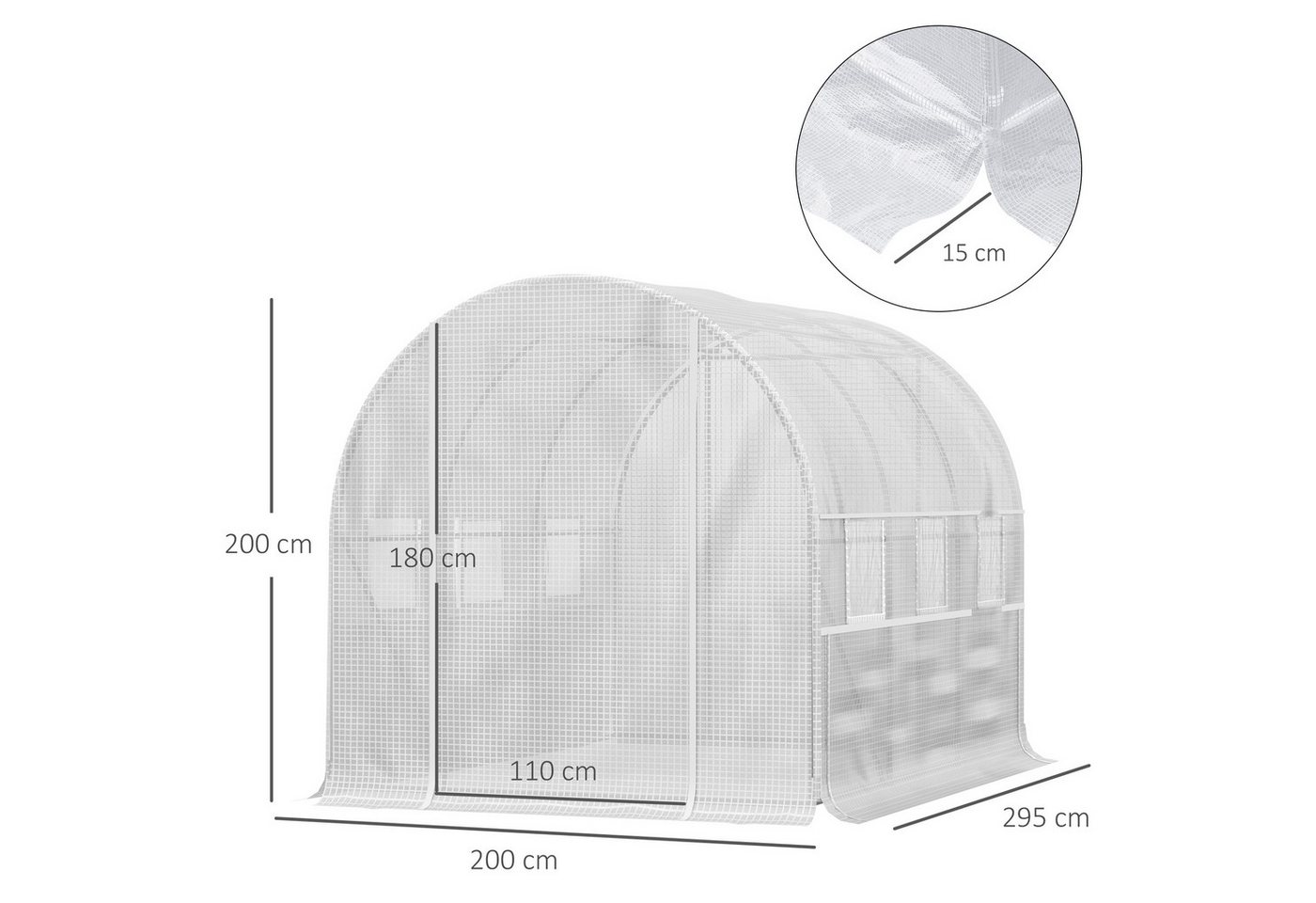 Outsunny Foliengewächshaus Tunnel-Gewä... Outsunny Foliengewächshaus Tunnel-Gewä...