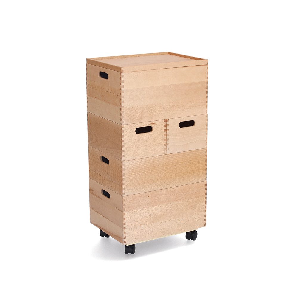 Zeller Present Transport Trolley (Set of 2), Pine Wood, 100% FSC