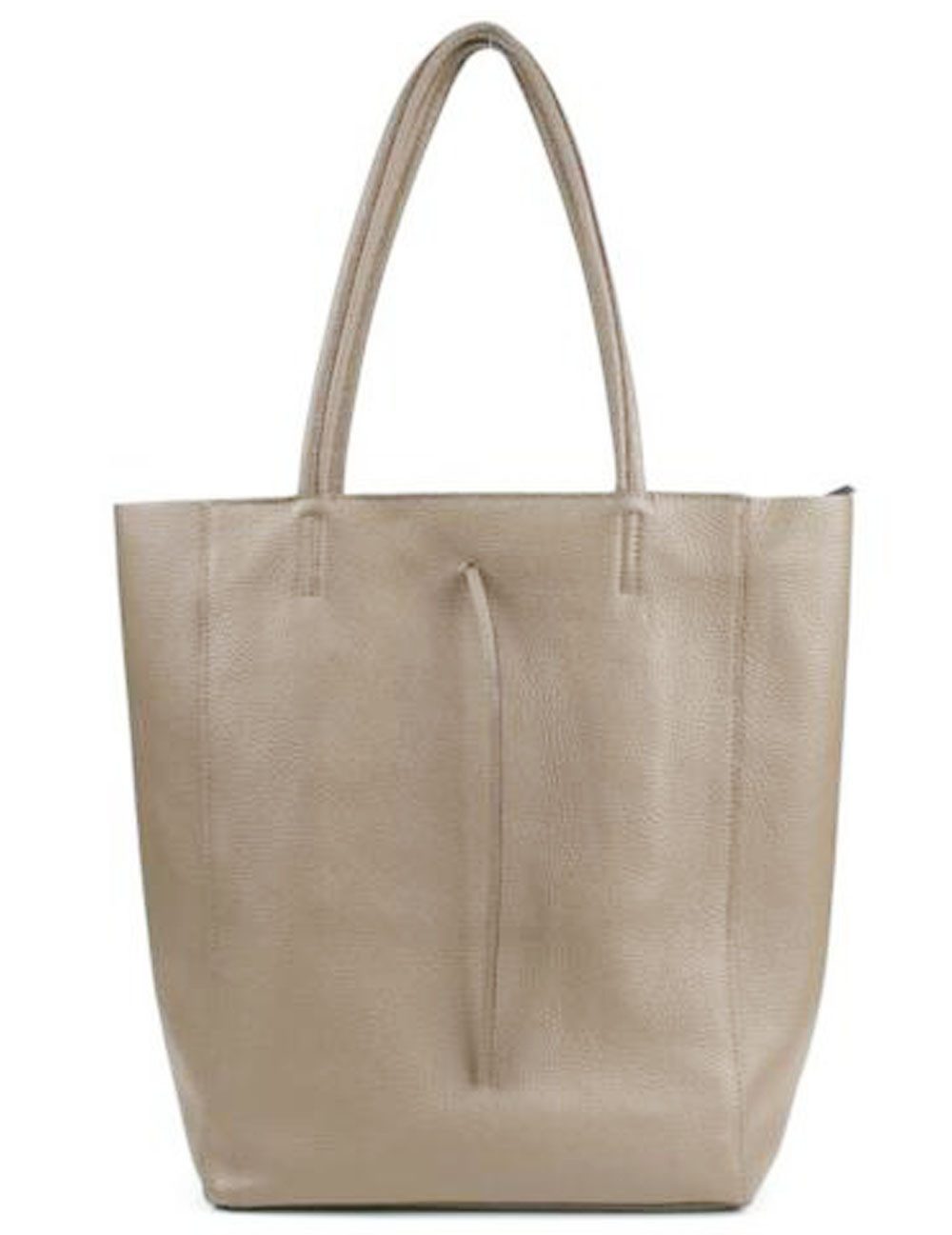 Schultertasche Damen echt Leder Shopper mit Reißverschluss in vielen Farben