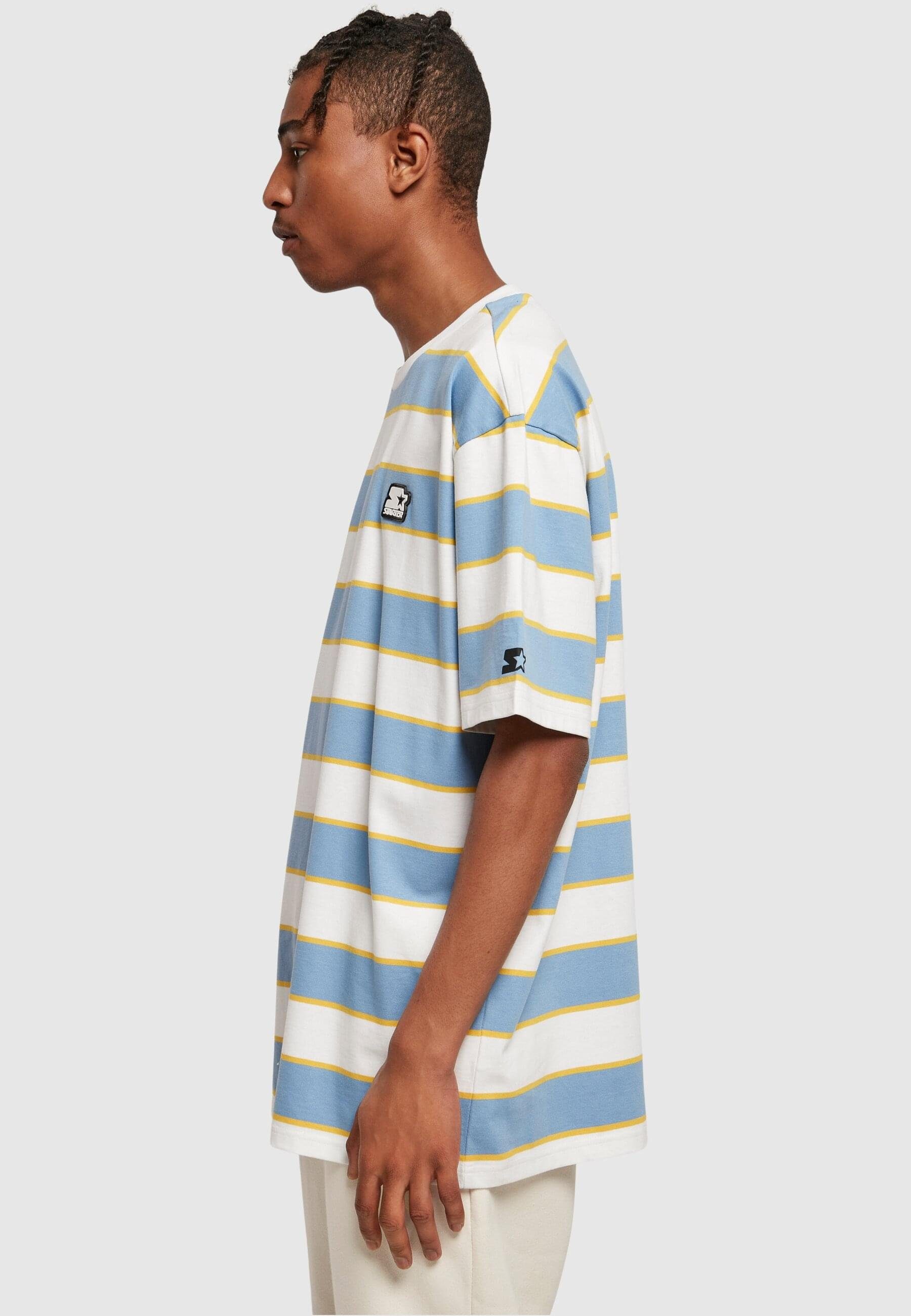 Block Starter white/horizonblue/califoniayellow Herren Starter T-Shirt (1-tlg) Tee Stripes