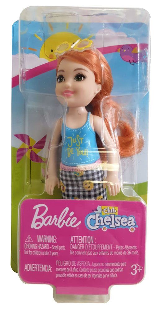 Barbie Spielfigur Barbie FXG81 Club Chelsea Mädchen Puppe rothaarig, (1-tlg)
