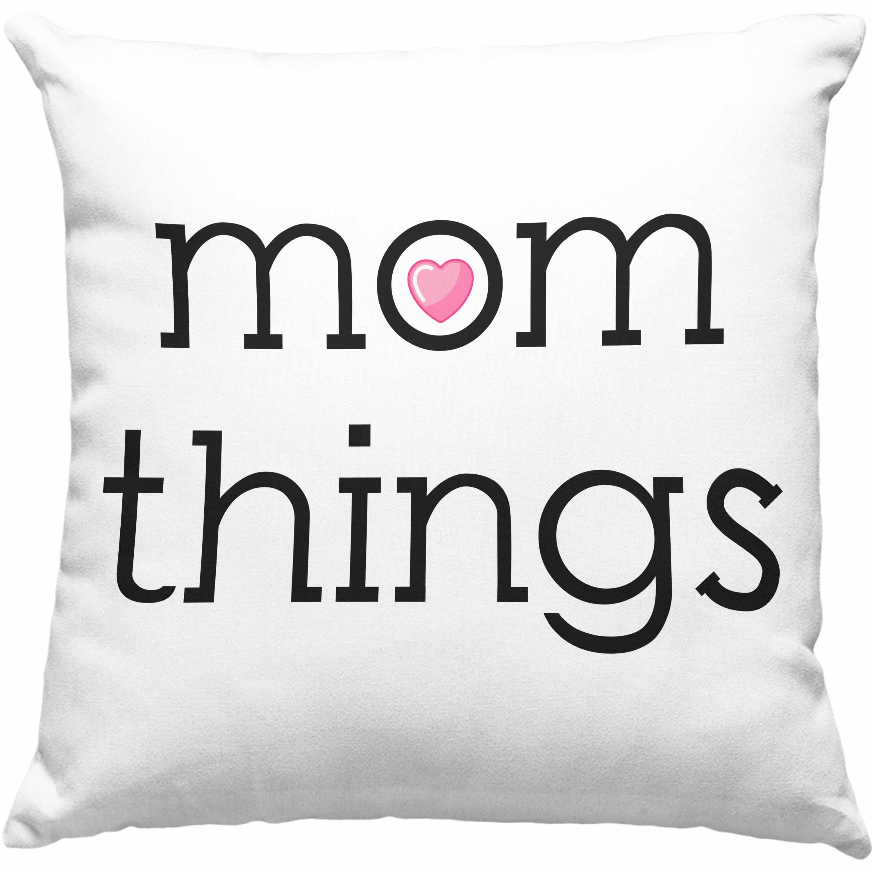 Trendation Dekokissen Trendation - Mom Things Kissen Geschenk für Mama und Mütter Dekokissen mit Füllung 40x40 Grün