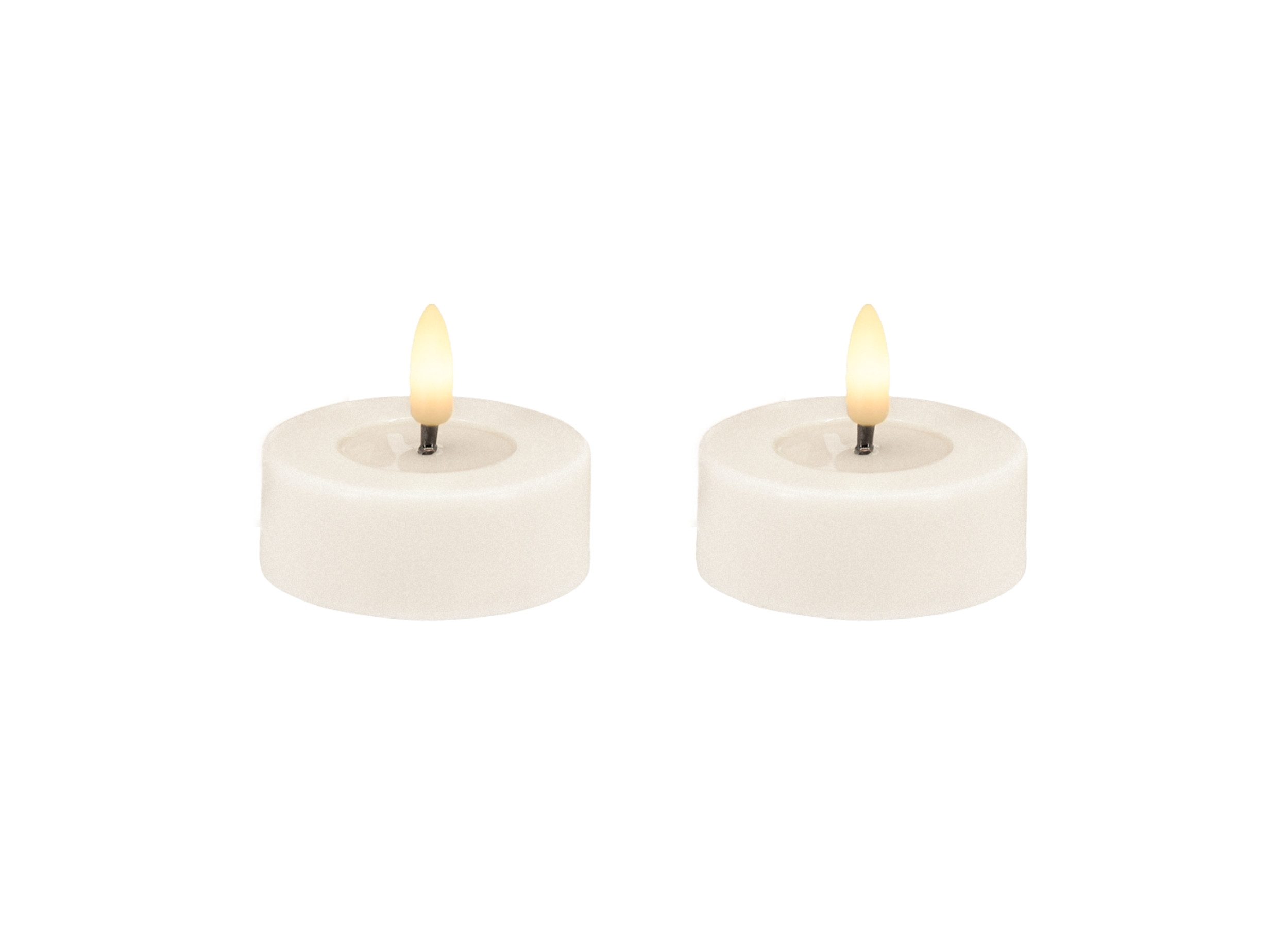 LED-Kerze 2er Set Candela Lights LED Teelicht fernbedienbar Kunststoff