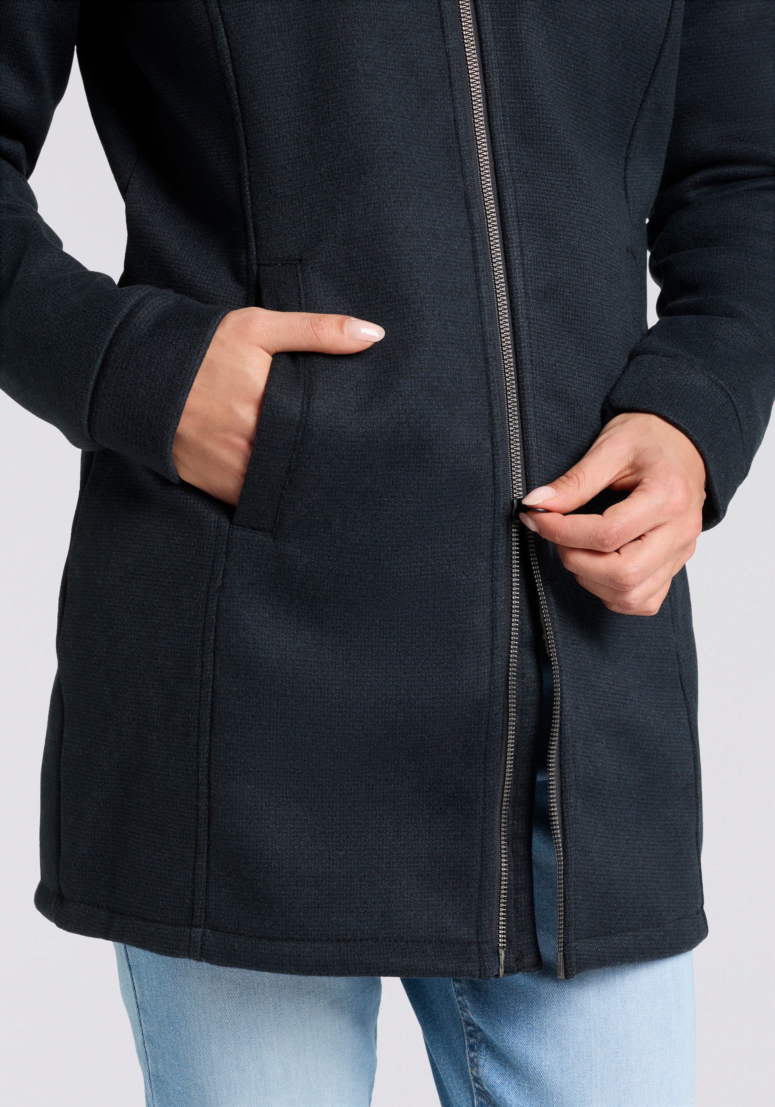 G.I.G.A. DX by killtec Strickfleecejacke GW 37 WMN KNTFLC PRK mit integriertem Kinnschutz, windabweisend