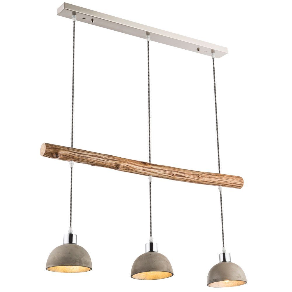 etc-shop Hängeleuchte, Leuchtmittel Holz Strahler Wohn nicht Hänge Beton Lampe inklusive, Ess Lampe Zimmer Decken Pendel
