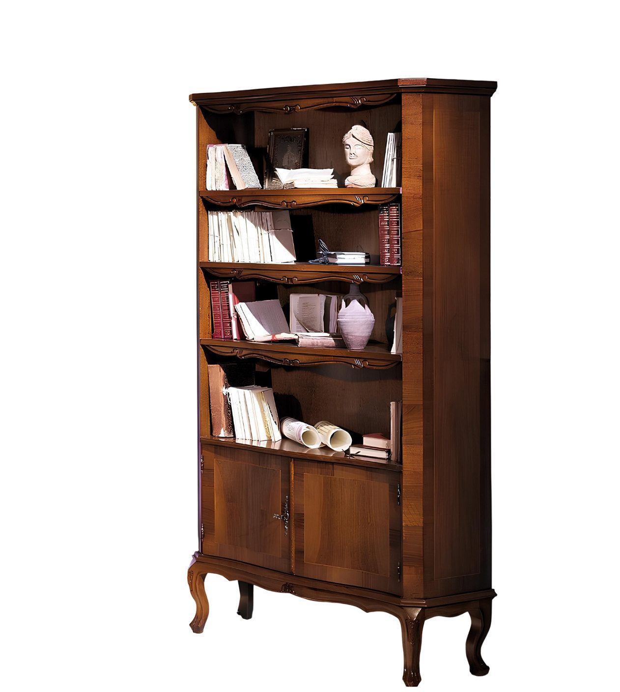 Xlmoebel Bücherregal Echtholz Schlafzimmermöbel Regal Aktenregal Bücherschrank, 1-tlg., Hergestellt in Europa