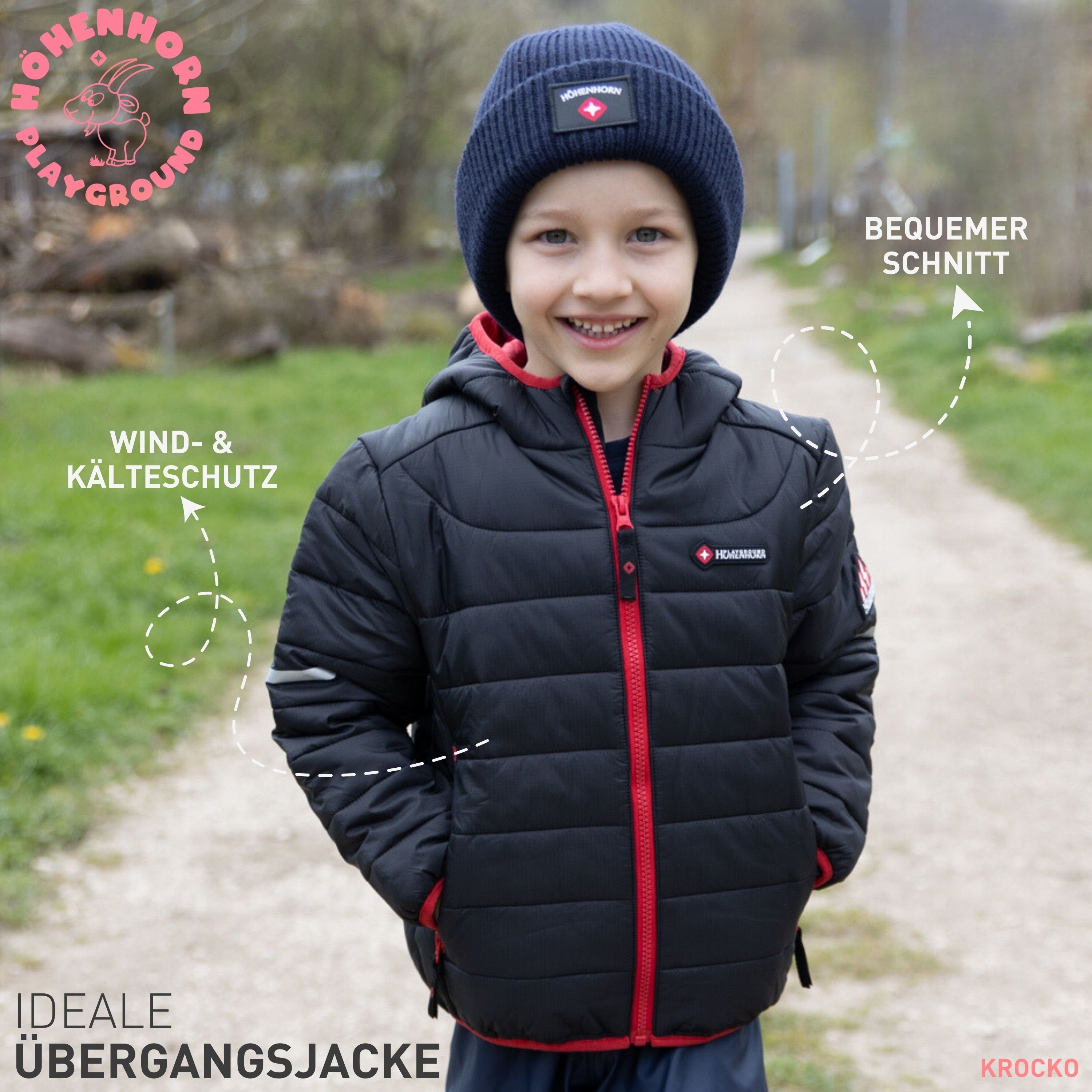 Höhenhorn Steppjacke Krocko Kinder Jacke Jungen Mädchen Kids Übergangsjacke leichtes Eigengewicht, Thermo-Wattierung