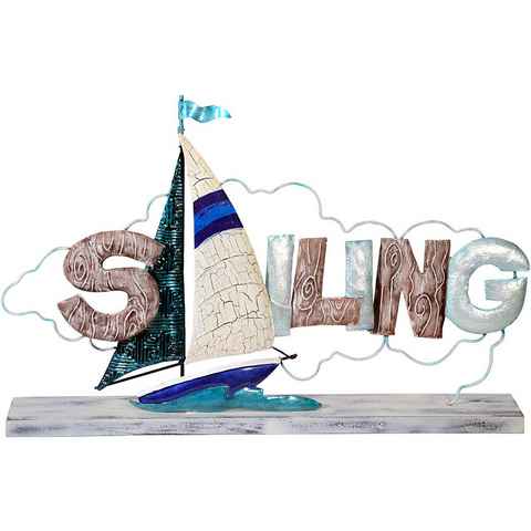 MystiCalls Dekofigur Dekofigur Sailing Segeln Dekoration Maritim Muschelschale (1 St), Dekofigur aus Muschelschalen