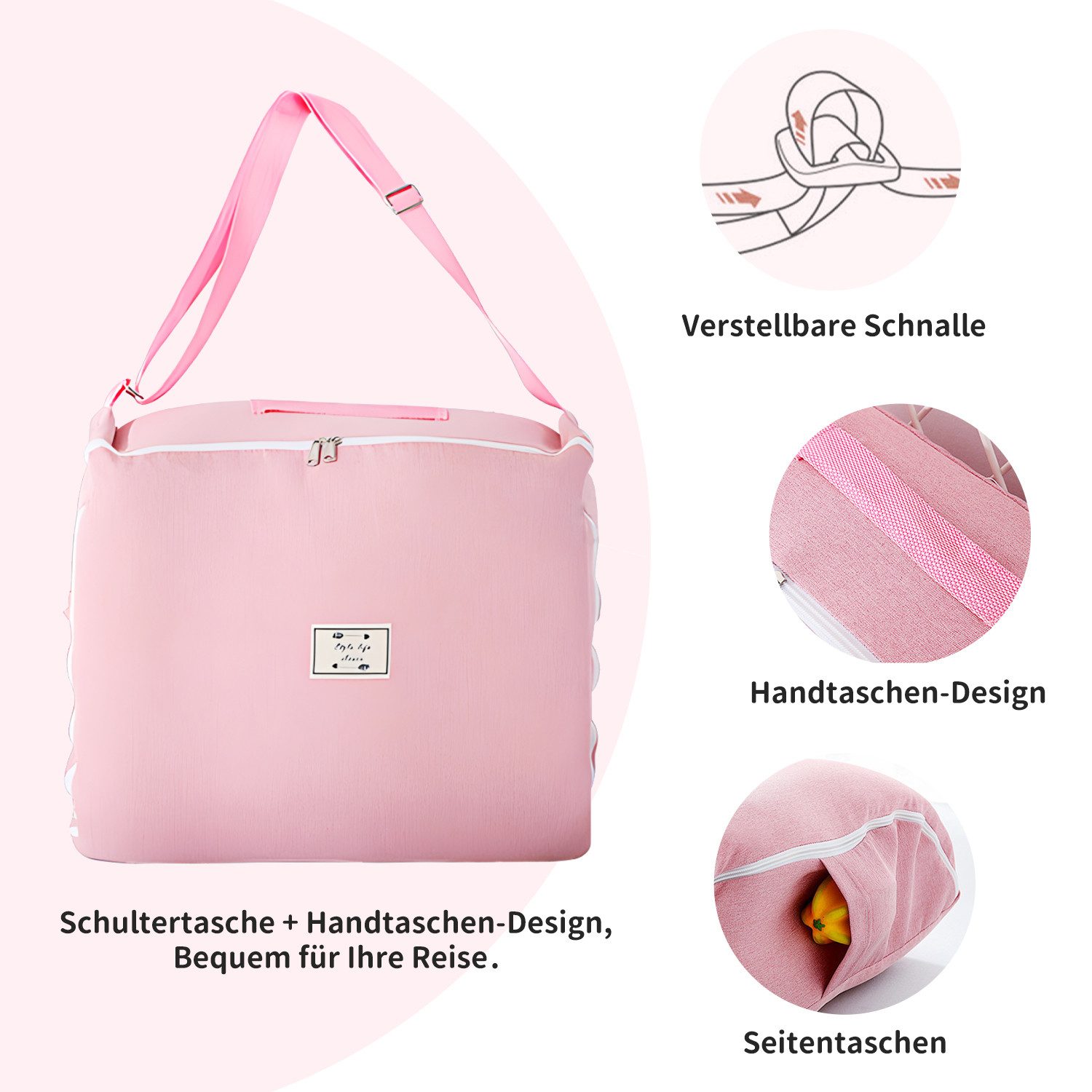 SEHAUSEU Kuschelnest Kuschelnest Bettnestchen Babylounge Babykokon Handtaschendesign, Wickelauflage